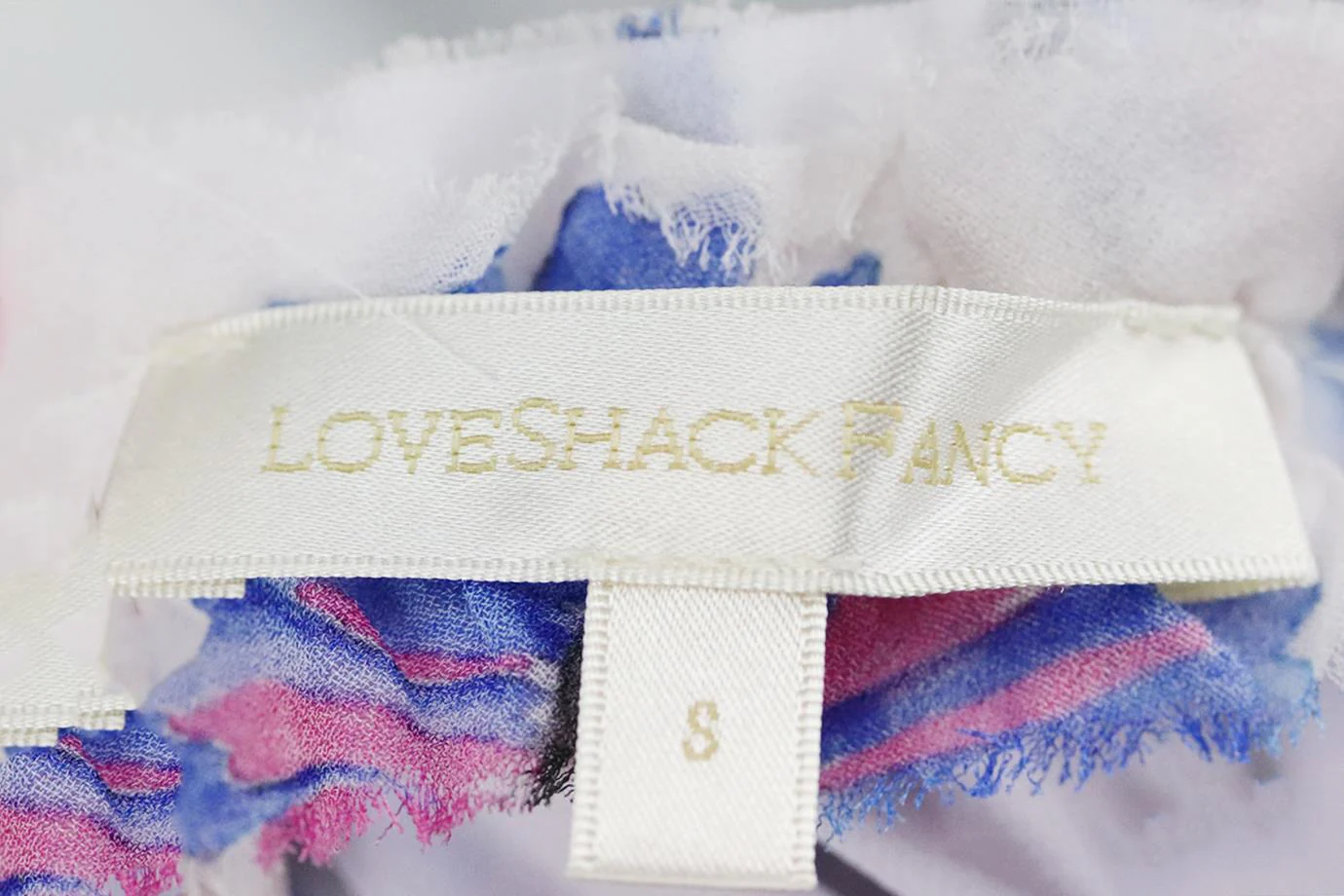 LOVESHACKFANCY TIERED FLORAL PRINT CHIFFON MINI DRESS SMALL - Image 5