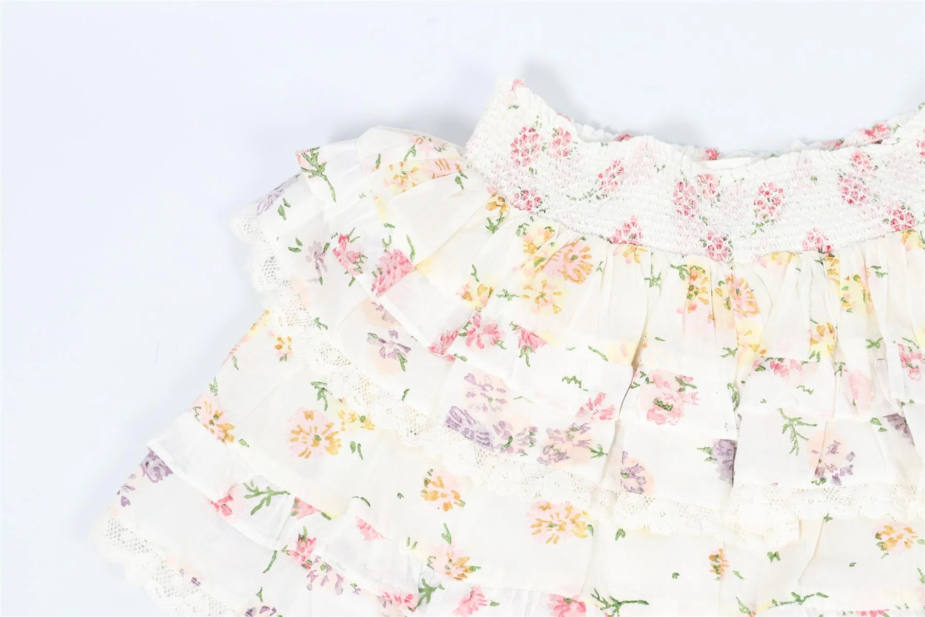 LOVESHACKFANCY WHITE KIDS GIRLS COTTON SKIRT 7-8 YEARS - Image 3