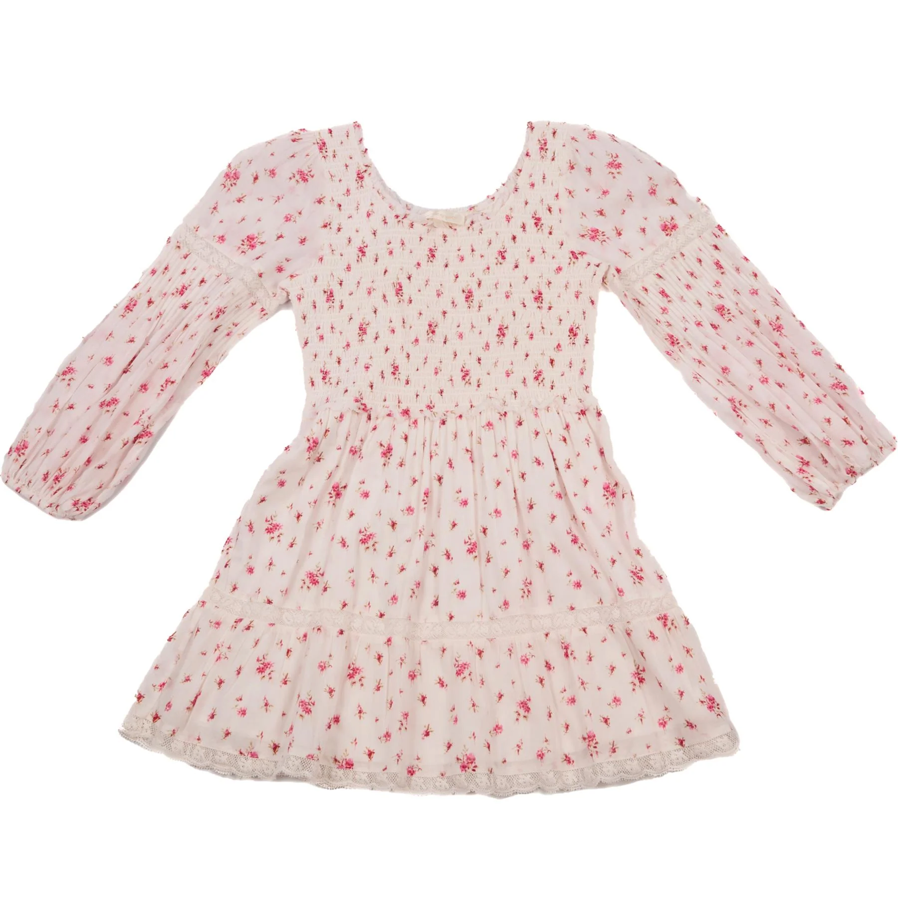 LOVESHACKFANCY WHITE KIDS GIRLS DRESS 12 YEARS