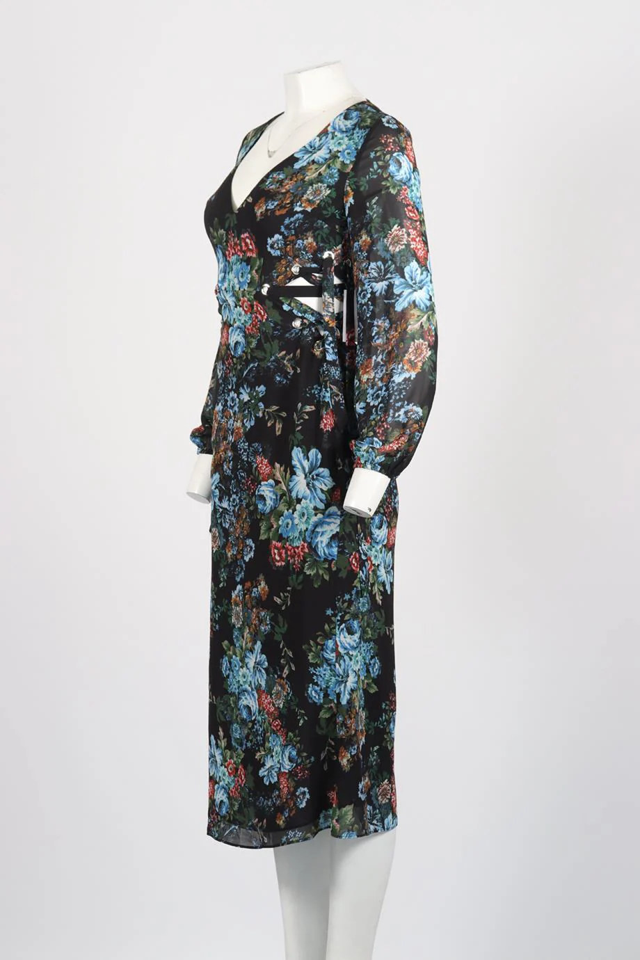 LPA FLORAL PRINT CREPE MAXI DRESS XSMALL - Image 3