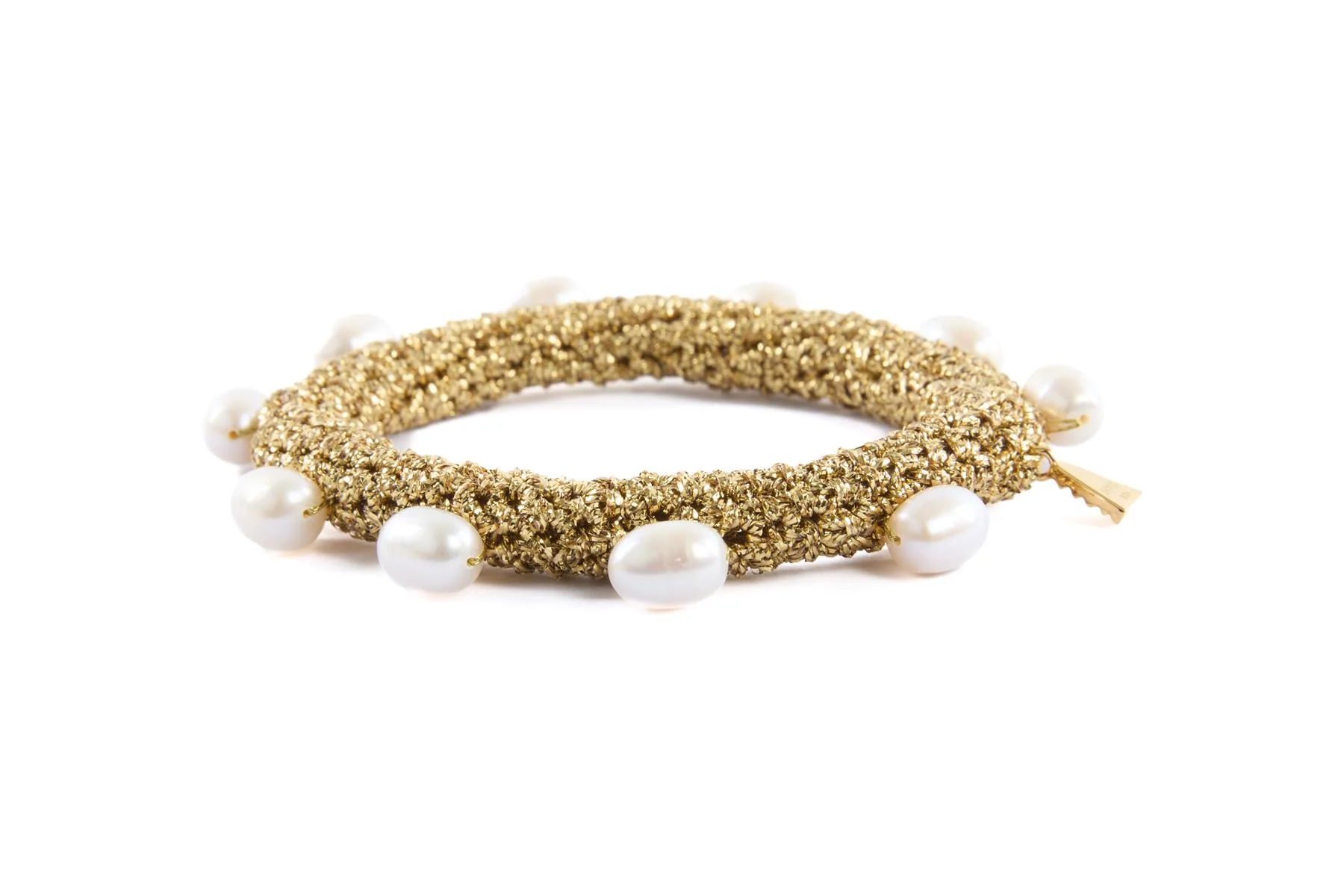 LUCY FOLK GOLD PEARL DIVER BRACELET - Image 5