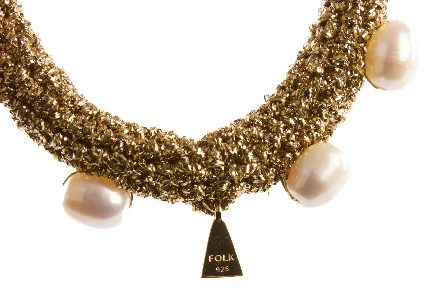 LUCY FOLK GOLD PEARL DIVER BRACELET - Image 6