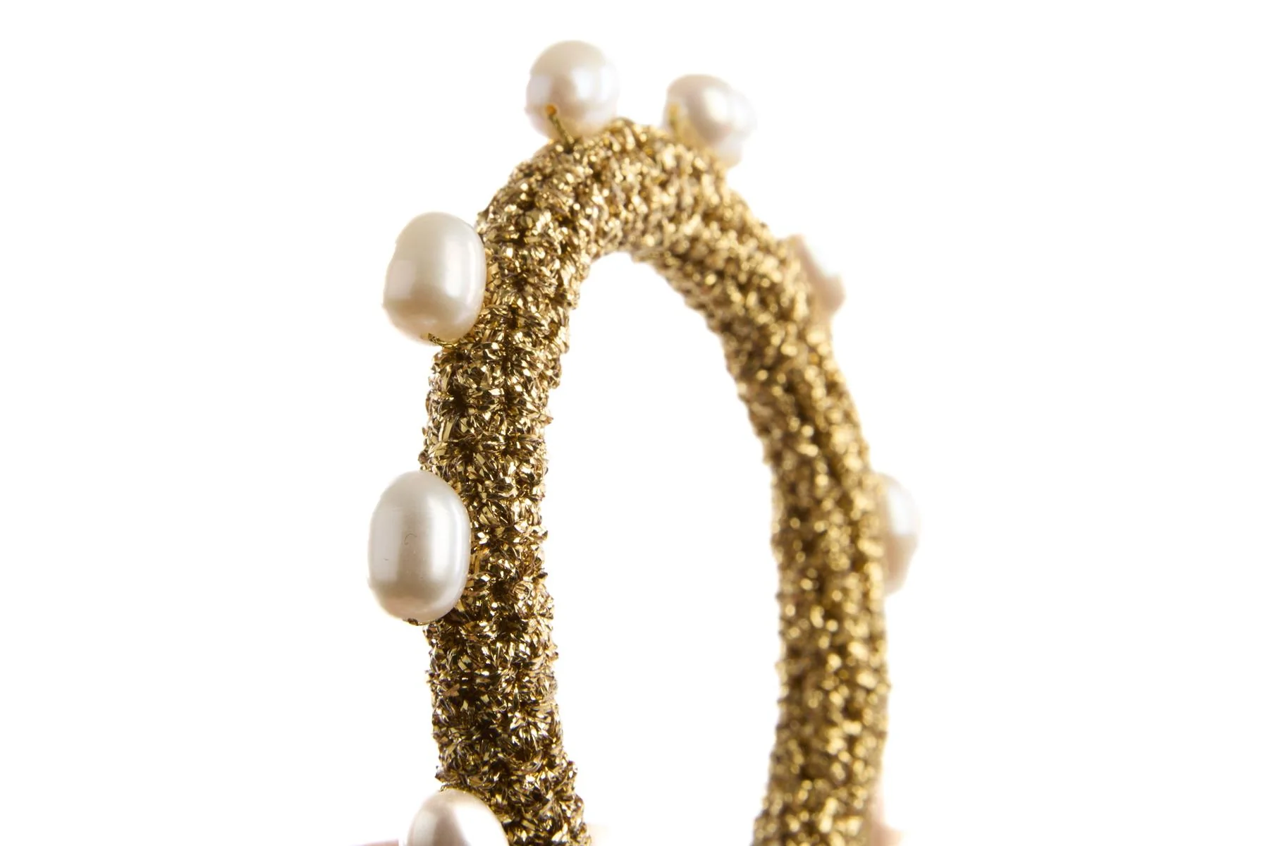 LUCY FOLK GOLD PEARL DIVER BRACELET - Image 8