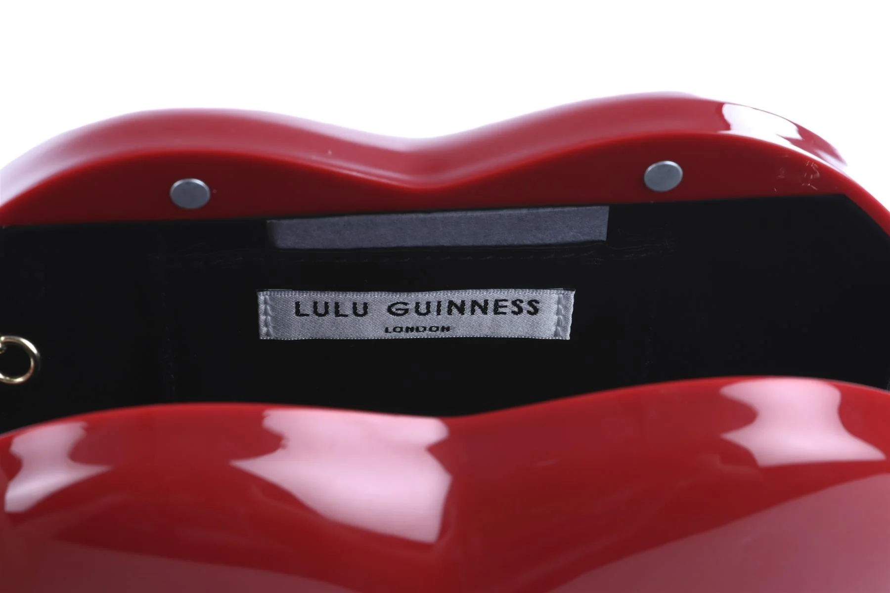 Lulu Guiness Red Lulu Medium Red Lips Clutch - Image 10