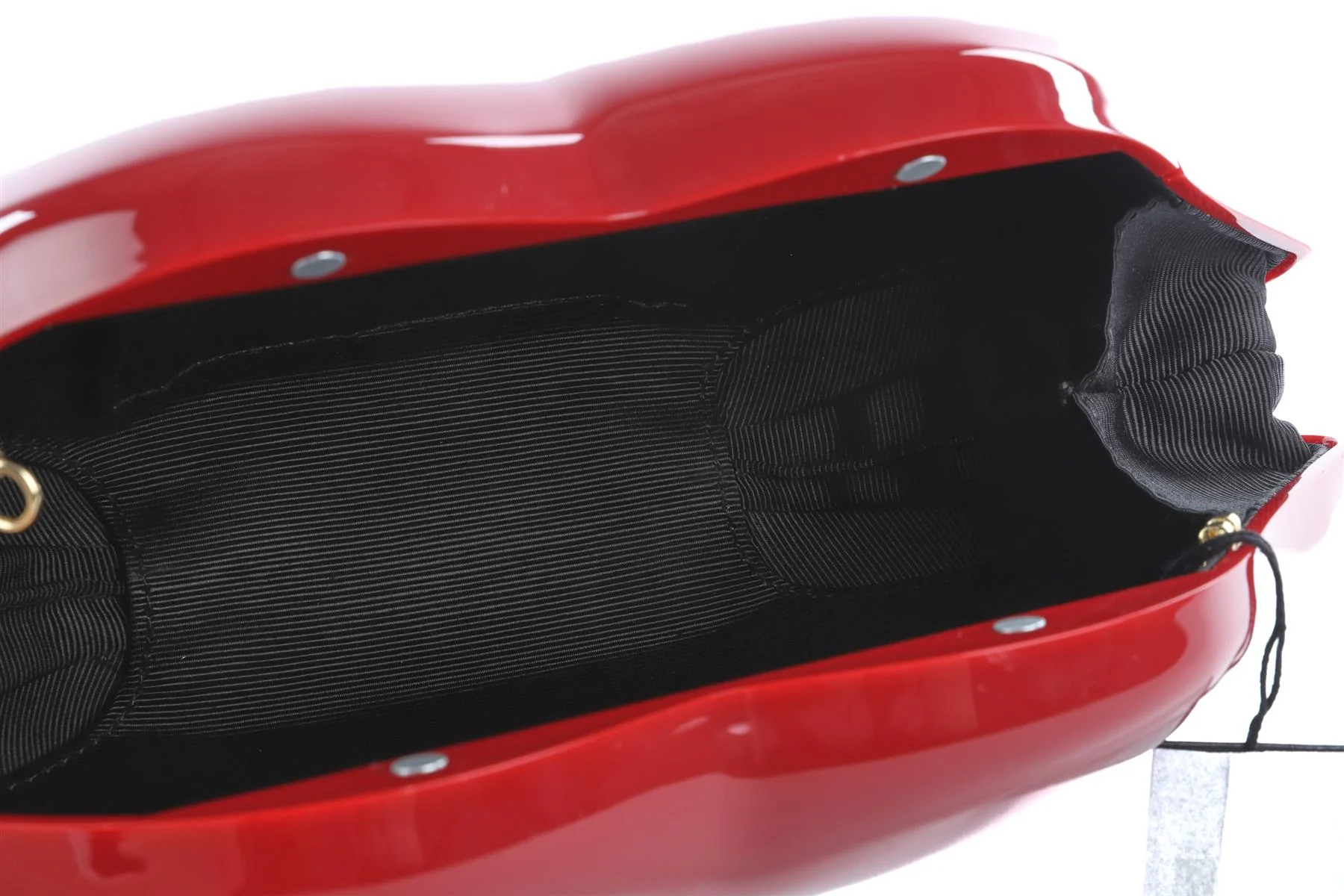Lulu Guiness Red Lulu Medium Red Lips Clutch - Image 11