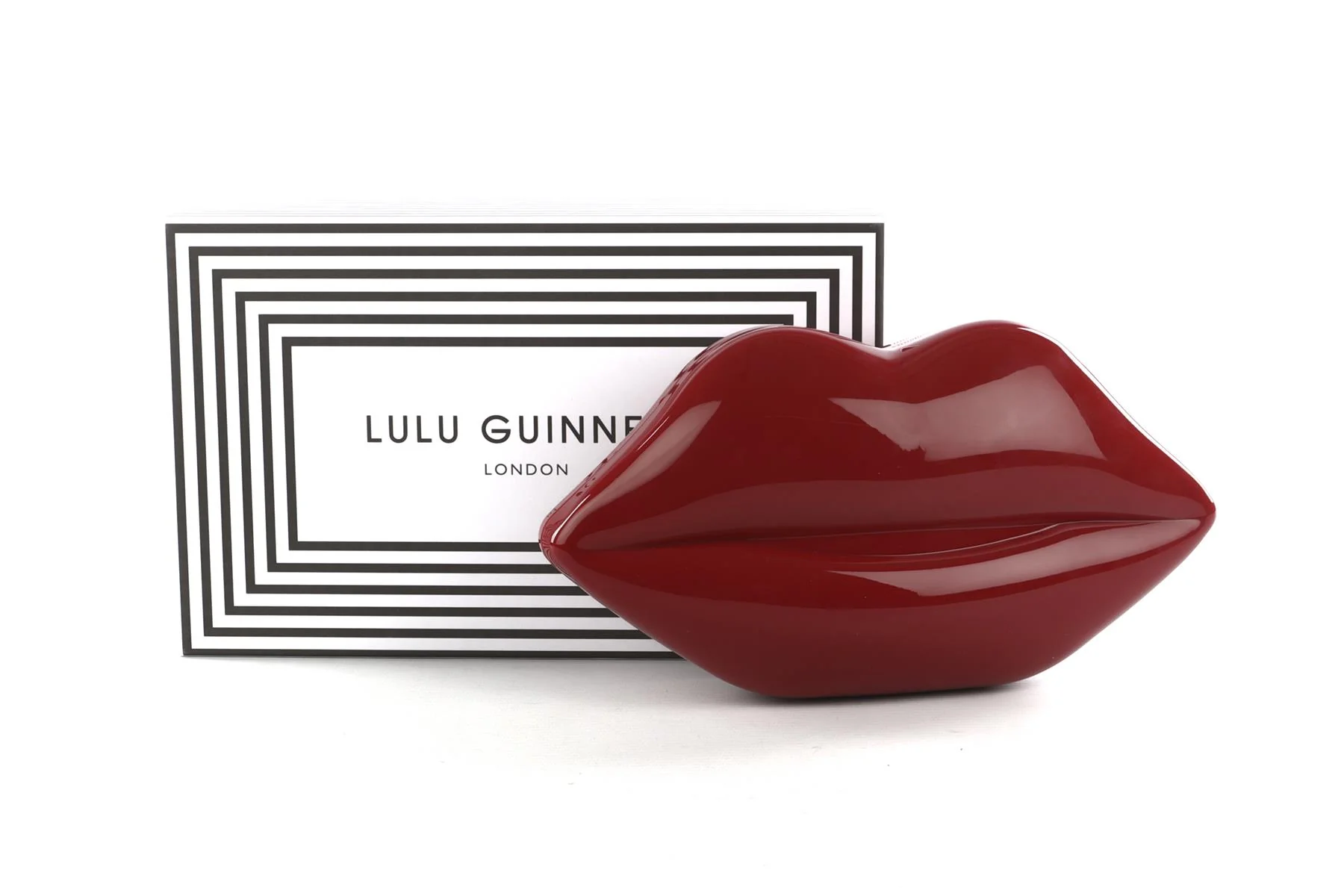 Lulu Guiness Red Lulu Medium Red Lips Clutch - Image 13