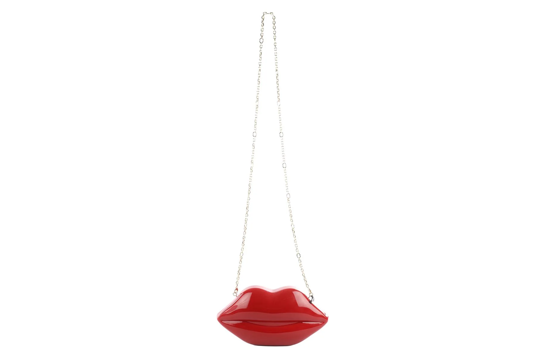 Lulu Guiness Red Lulu Medium Red Lips Clutch - Image 3