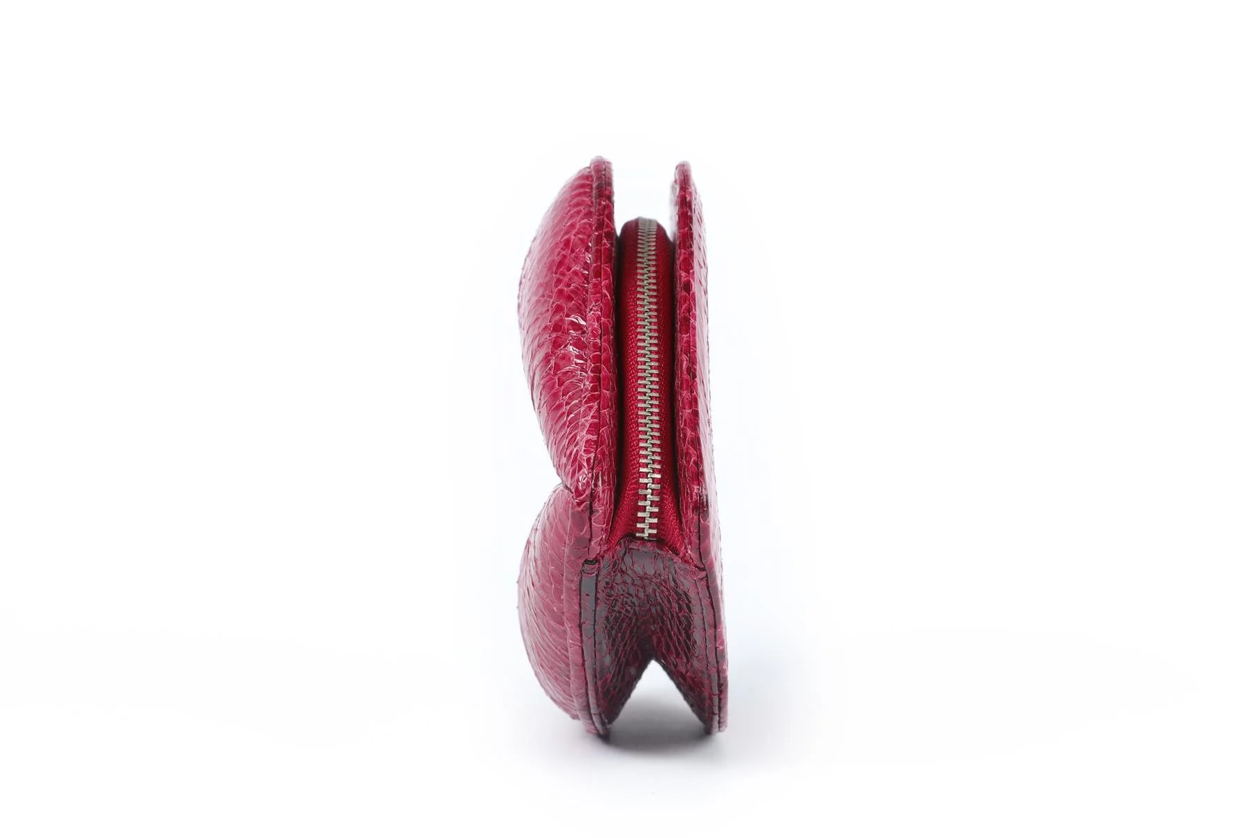 LULU GUINNESS PINK LIPS SNAKESKIN CLUTCH - Image 5
