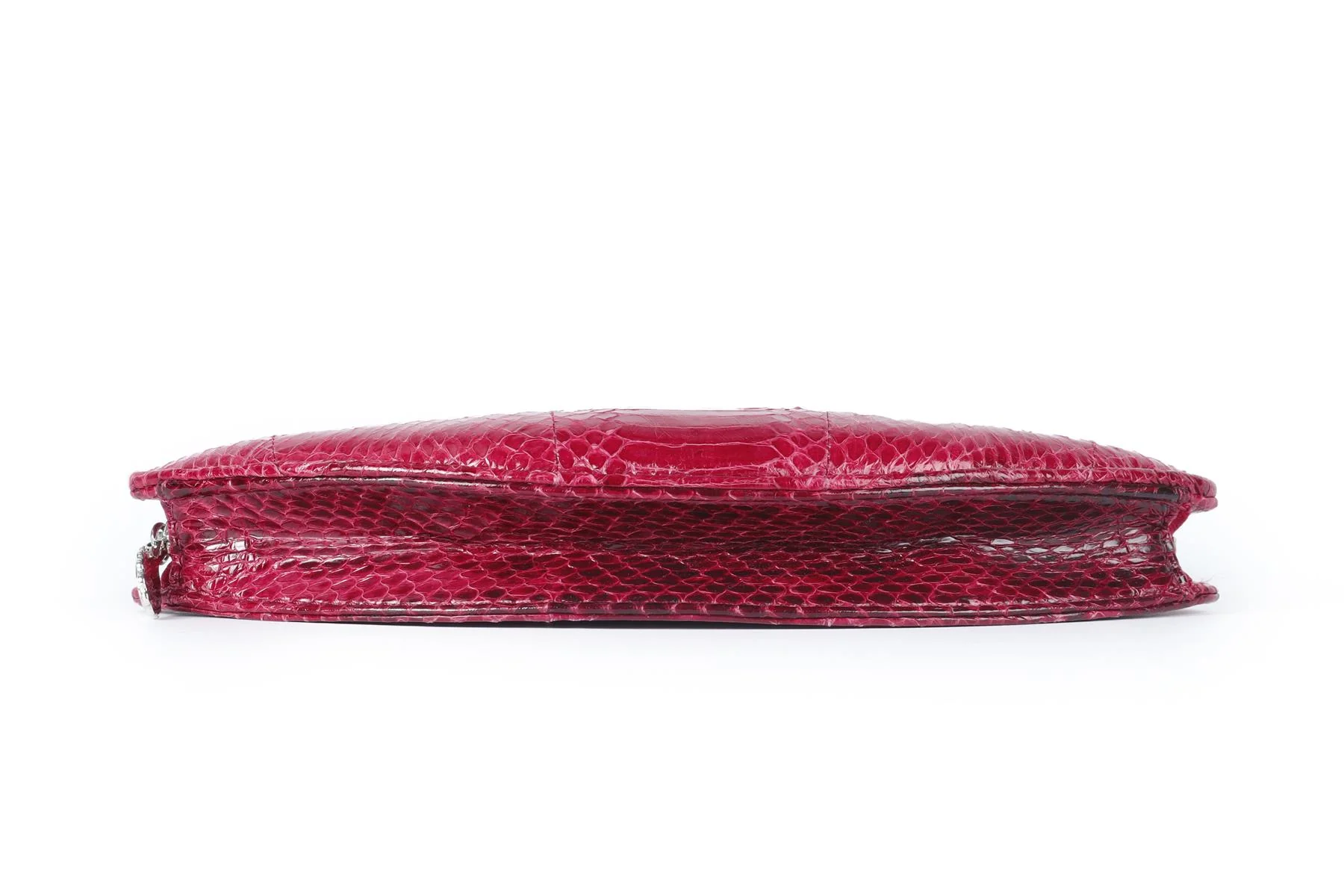 LULU GUINNESS PINK LIPS SNAKESKIN CLUTCH - Image 7