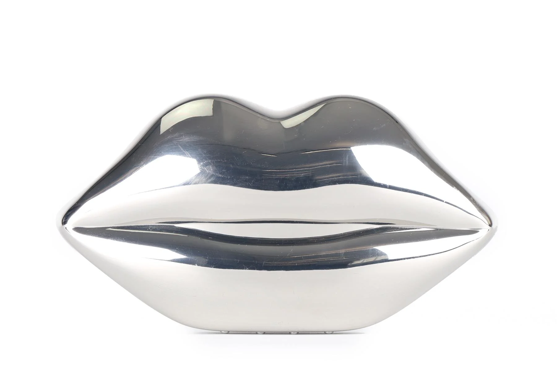 LULU GUINNESS SILVER LIPS CLUTCH - Image 2