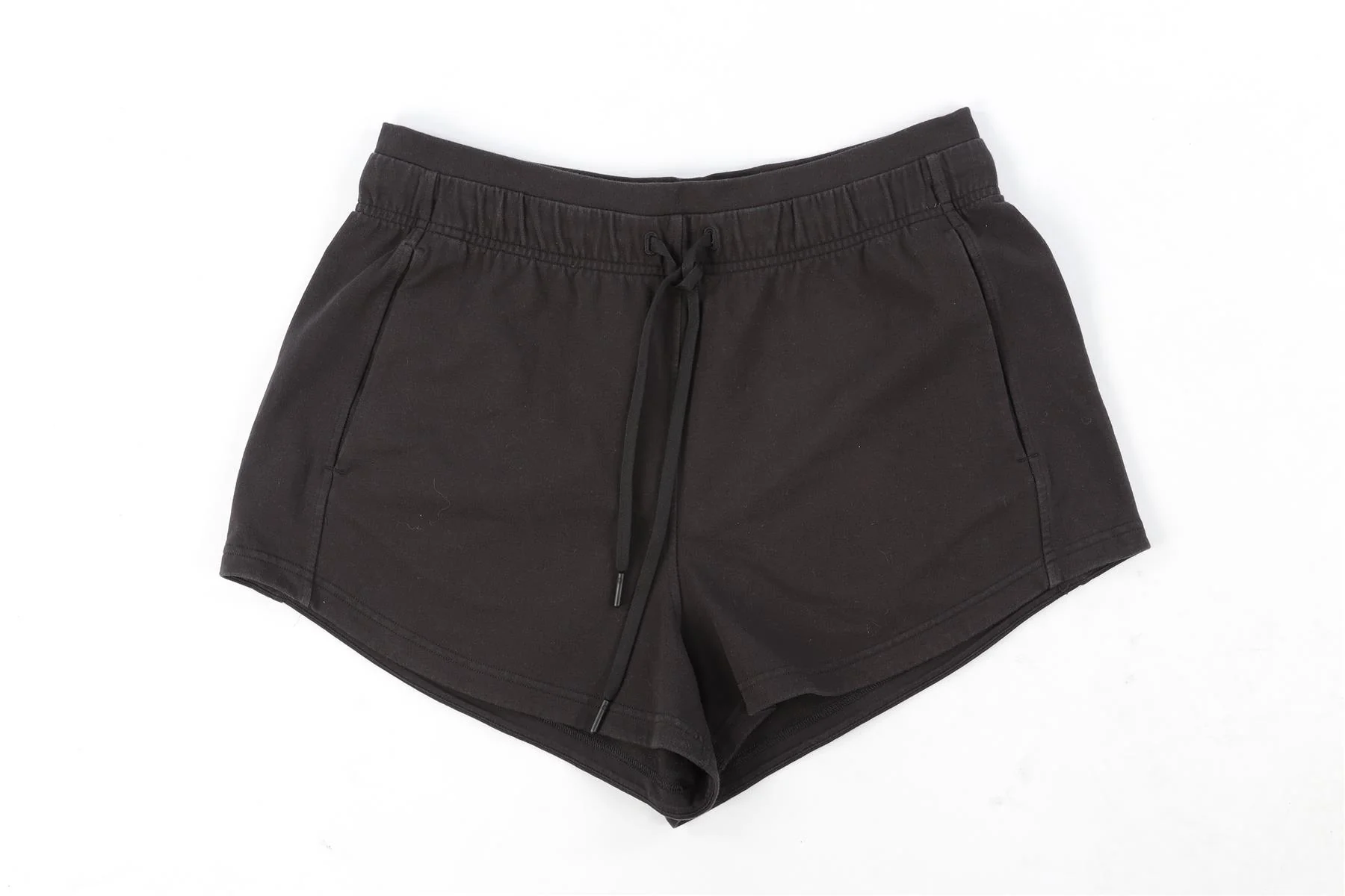 LULULEMON BLACK COTTON SHORTS US 10 UK 14 - Image 2