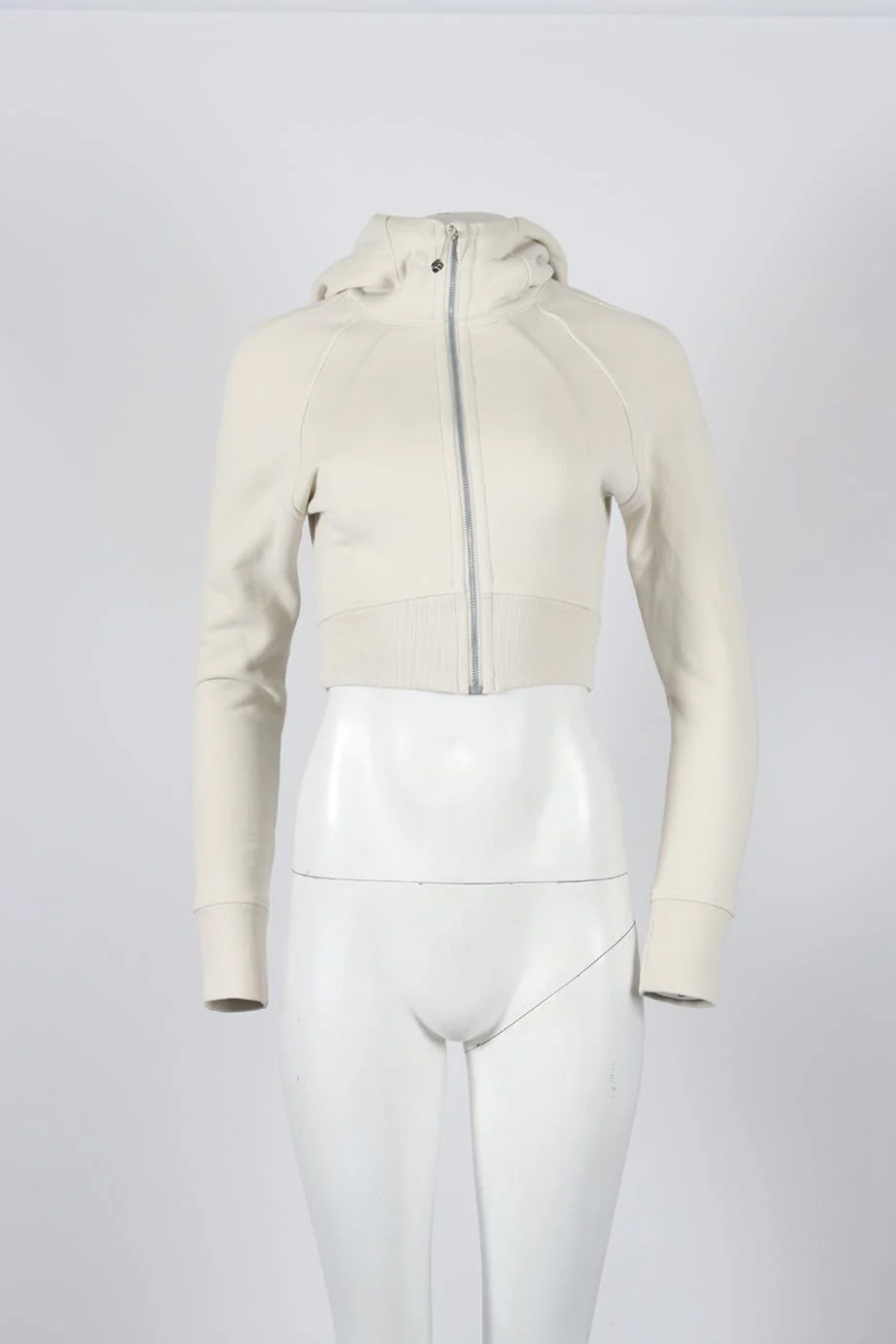 LULULEMON CROPPED COTTON BLEND HOODIE US 2 UK 6 - Image 2