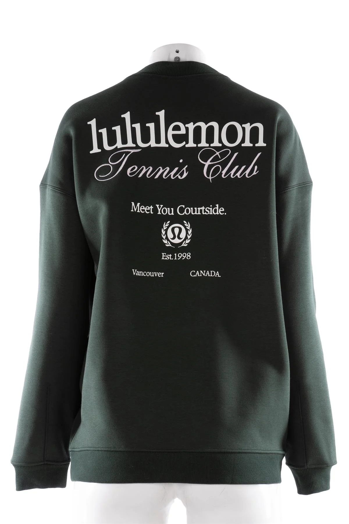 LULULEMON GREEN COTTON SWEATSHIRT MEDIUM - Image 4