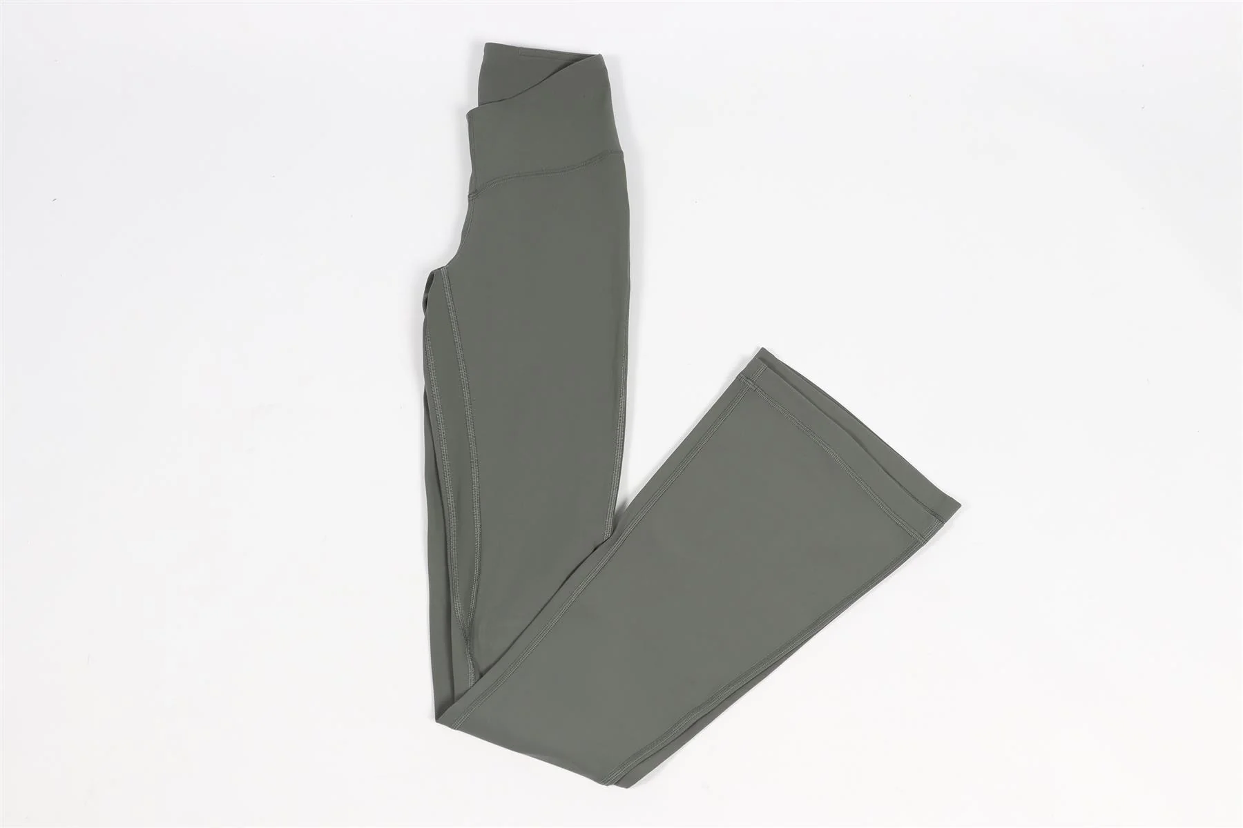 LULULEMON GREEN JERSEY FLARED PANTS US 2 UK 6 - Image 2