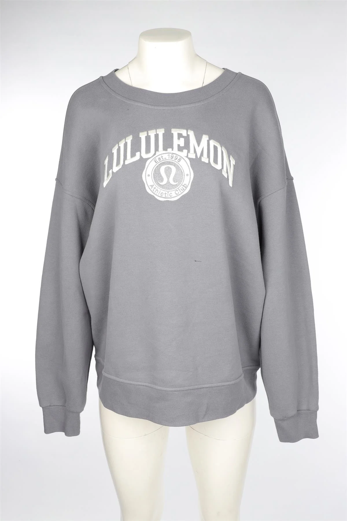 LULULEMON GREY COTTON SWEATSHIRT LARGE - Image 2