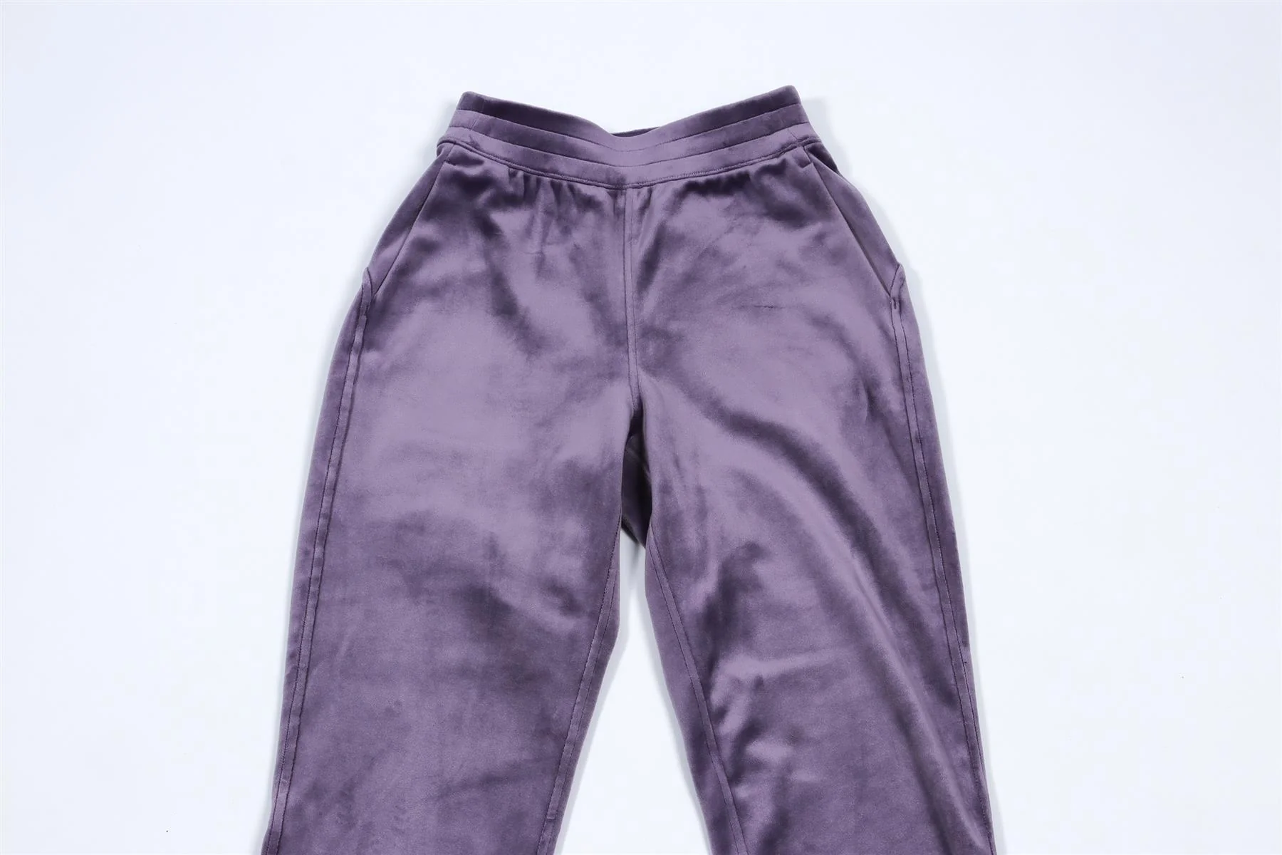 LULULEMON PURPLE VELVET PANTS XX-SMALL - Image 3