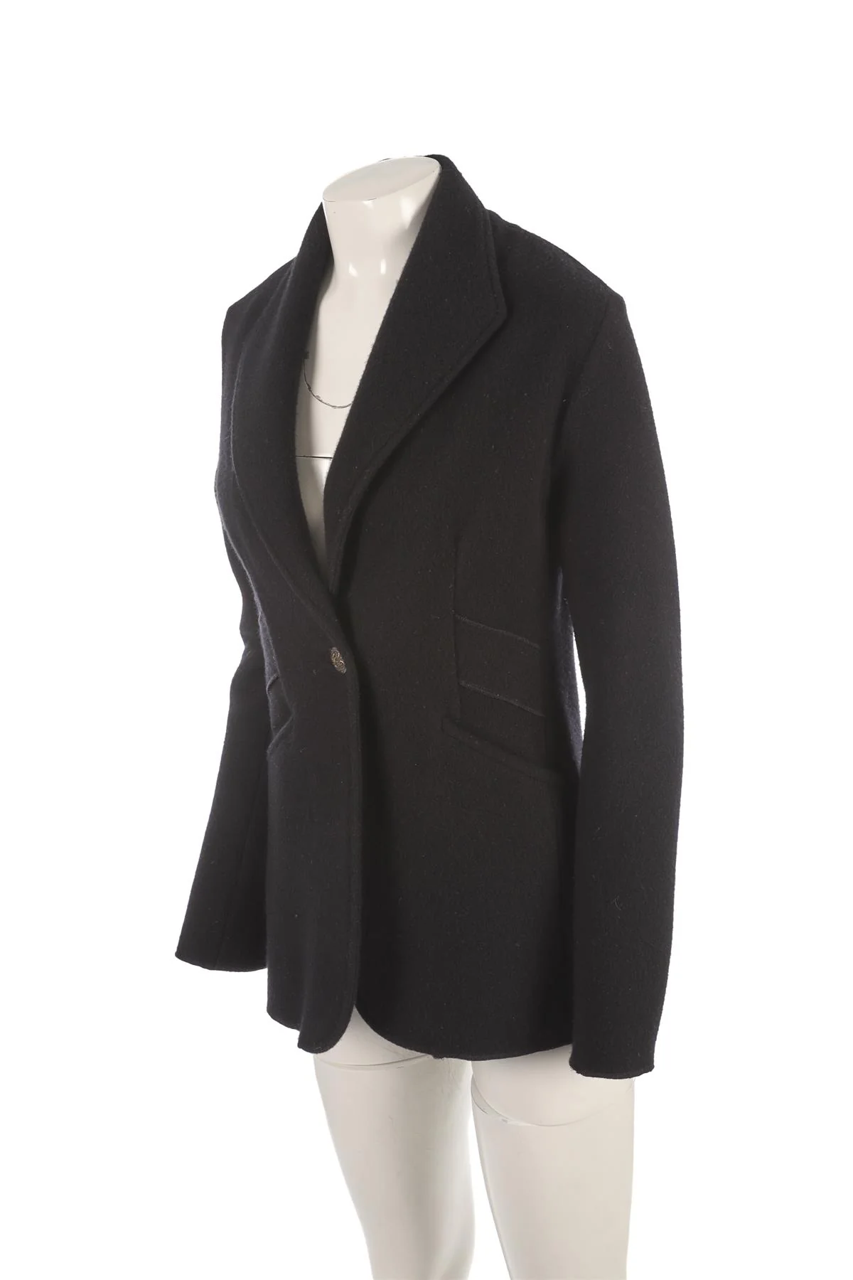 LUXURY FAMILY AFFAIR BLACK WOOL BLAZER SMALL - Image 3