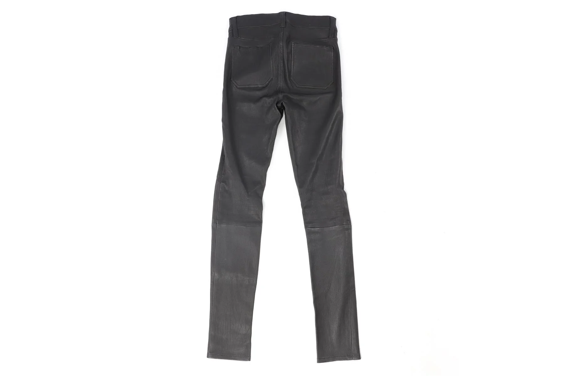 M.I.H BLACK LEATHER SKINNY PANTS W25 UK 6-8 - Image 4