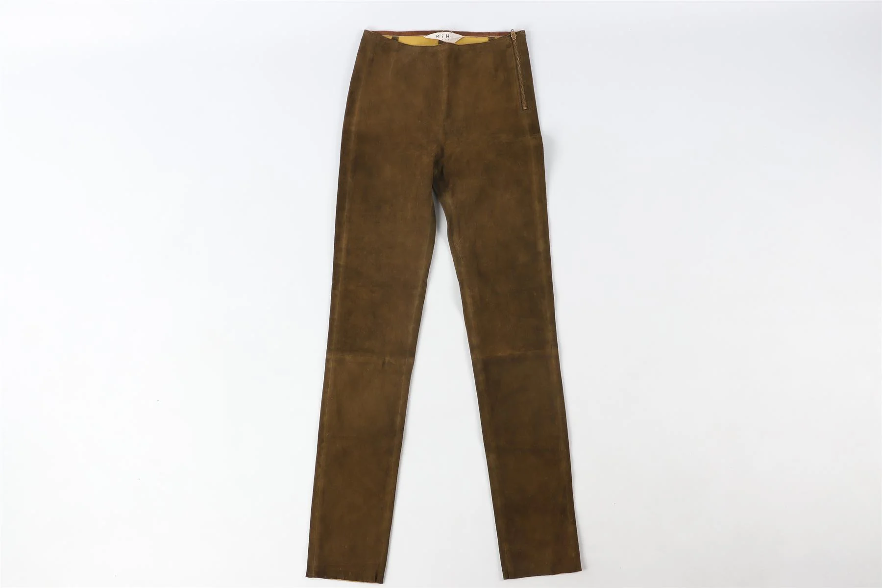 M.I.H JEANS GREEN SUEDE SKINNY PANTS W25 UK 6-8 - Image 2