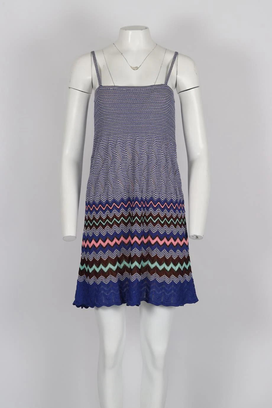 M MISSONI CROCHET KNIT MINI DRESS IT 42 UK 10 - Image 2