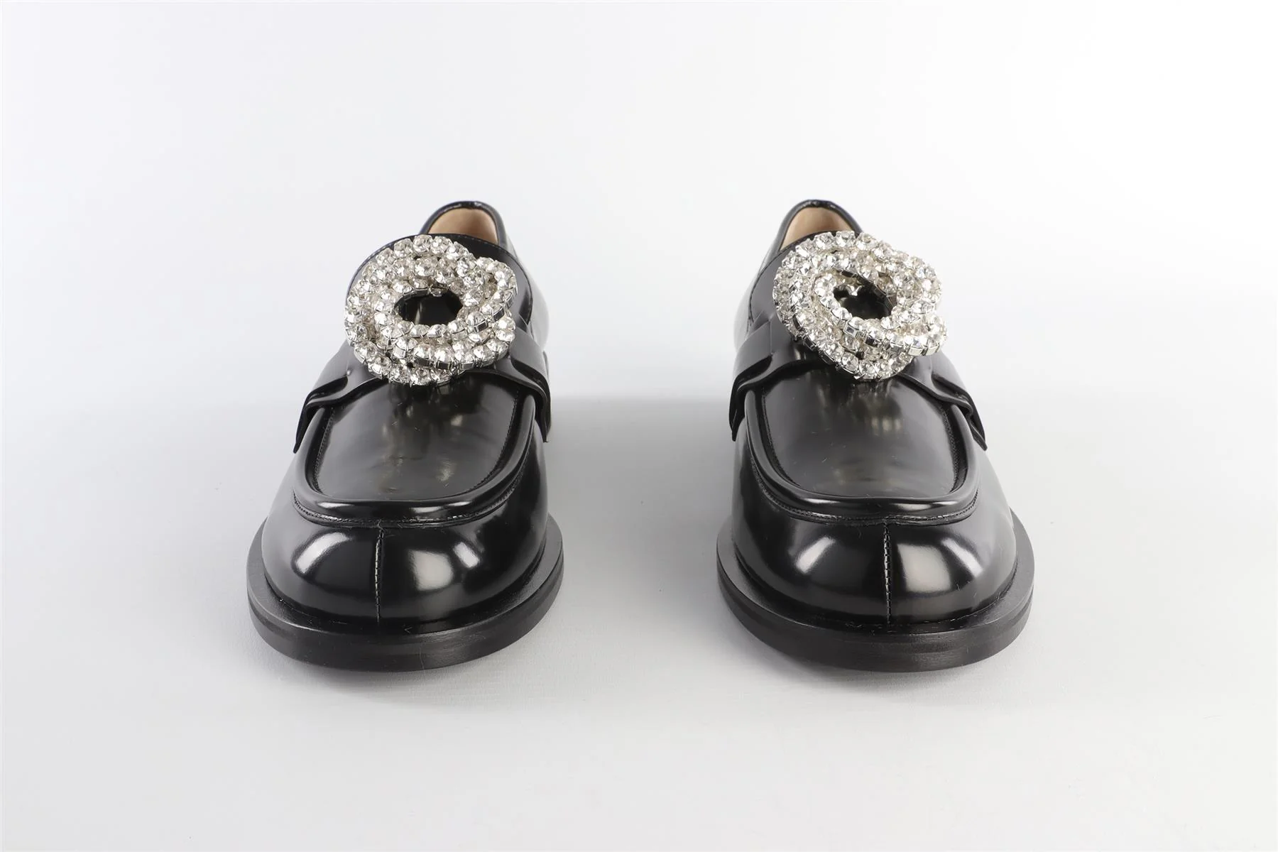 MACH & MACH BLACK LEATHER LOAFERS EU 40 UK 7 US 10 - Image 3