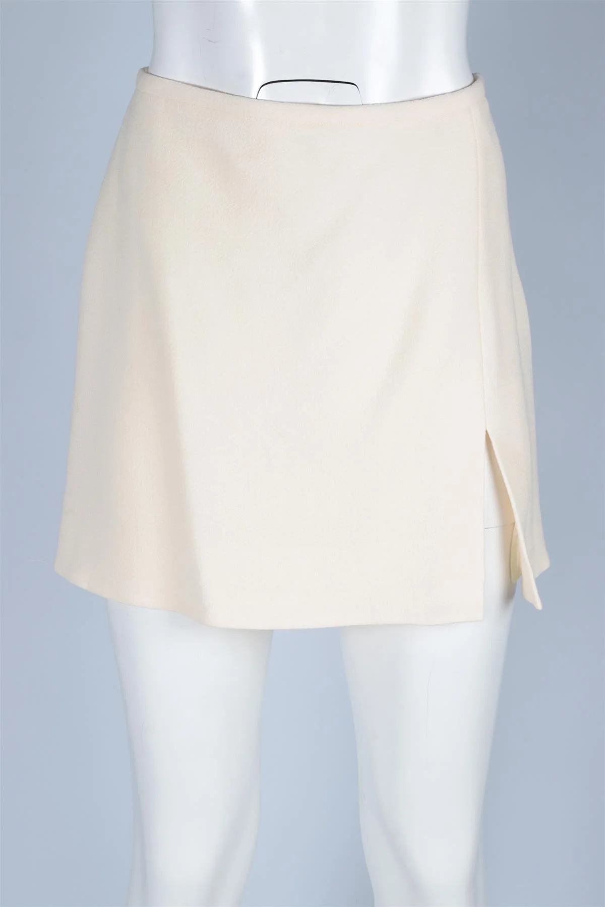 MACH & MACH CREAM WOOL MINI SKIRT FR 40 UK 12 - Image 2