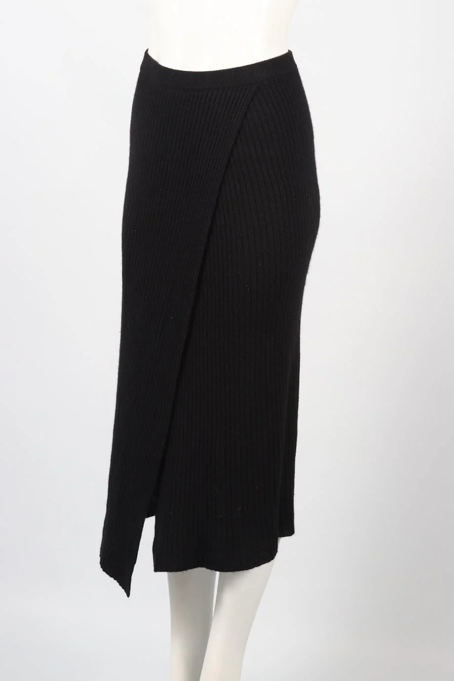MADELEINE THOMPSON RIBBED CASHMERE BLEND MIDI SKIRT SMALL - Image 3