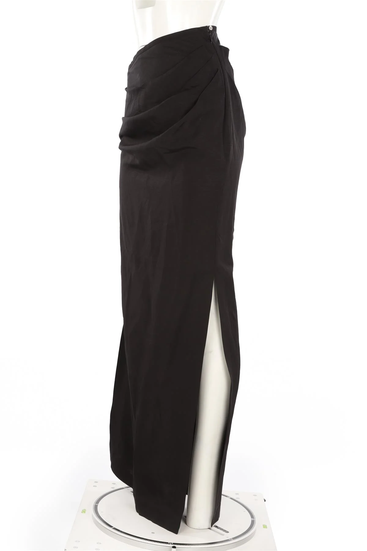 MAGALA BLACK LINEN MAXI SKIRT SMALL - Image 3