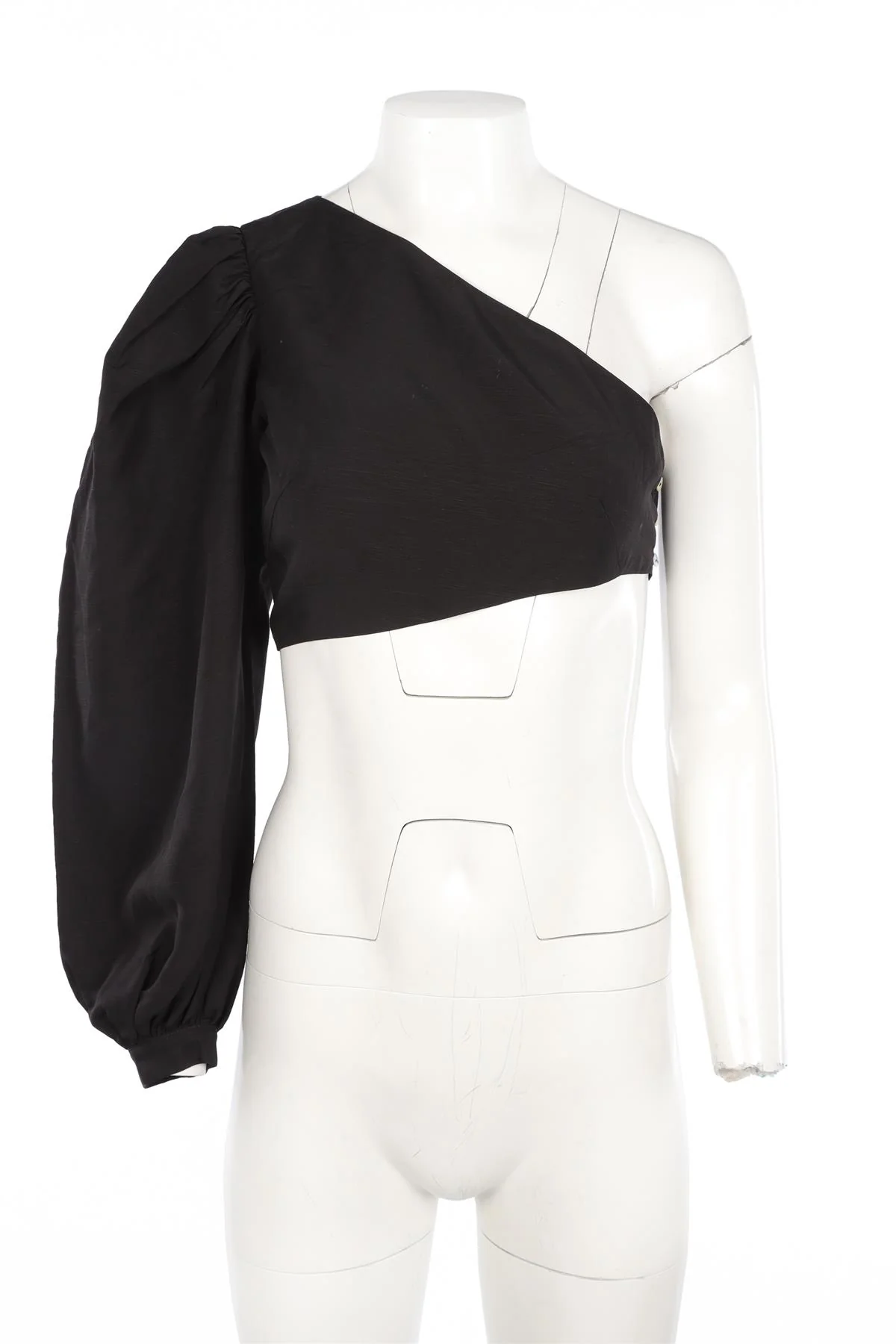 MÀGALA BLACK LINEN TOP SMALL - Image 2