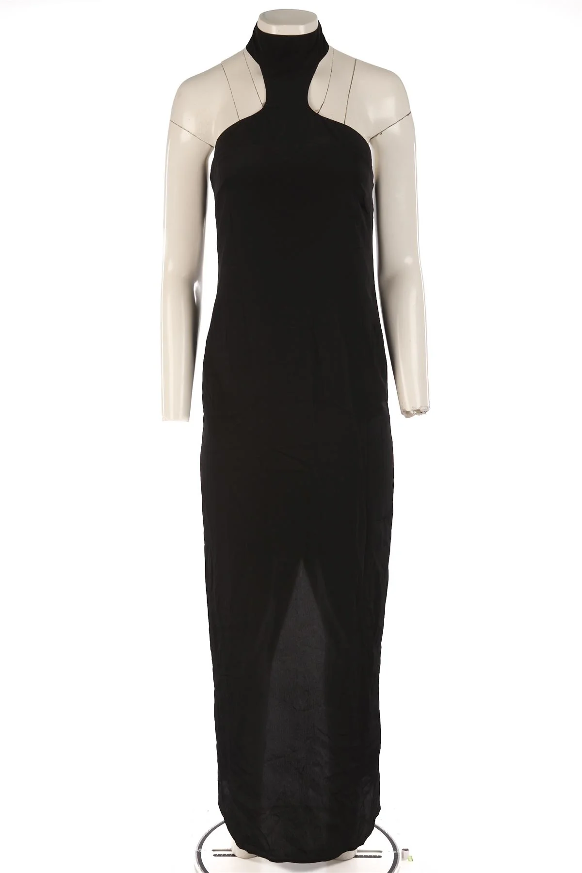 MÀGALA BLACK SILK MIDI DRESS SMALL - Image 2