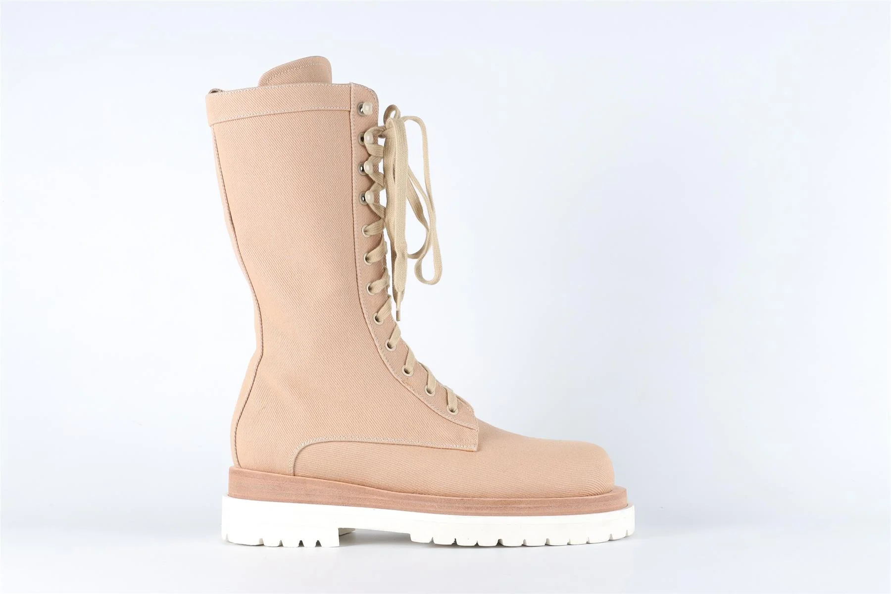 MAGDA BUTRYM BEIGE CANVAS BOOTS EU 38 UK 5 US 8 - Image 2
