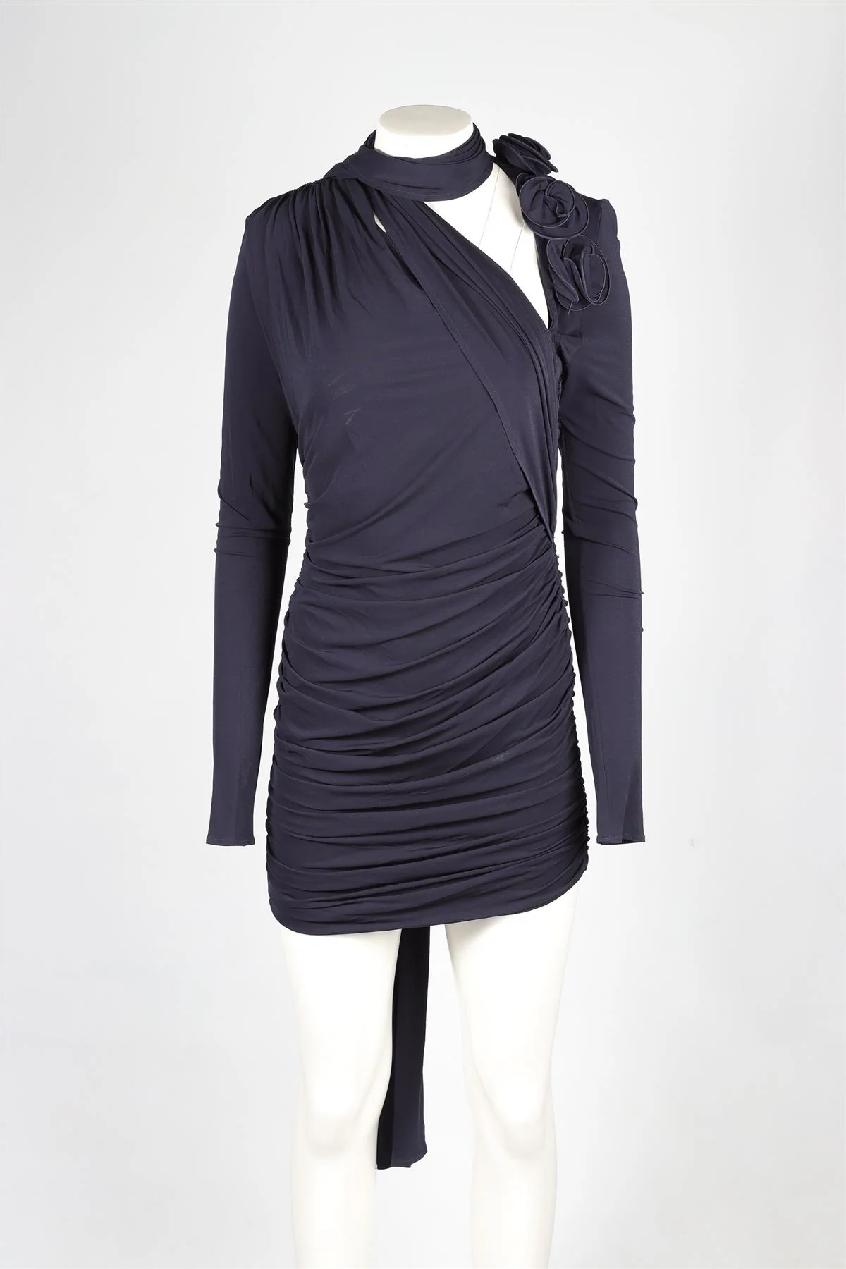 MAGDA BUTRYM NAVY JERSEY MINI DRESS FR 38 UK 10 - Image 2