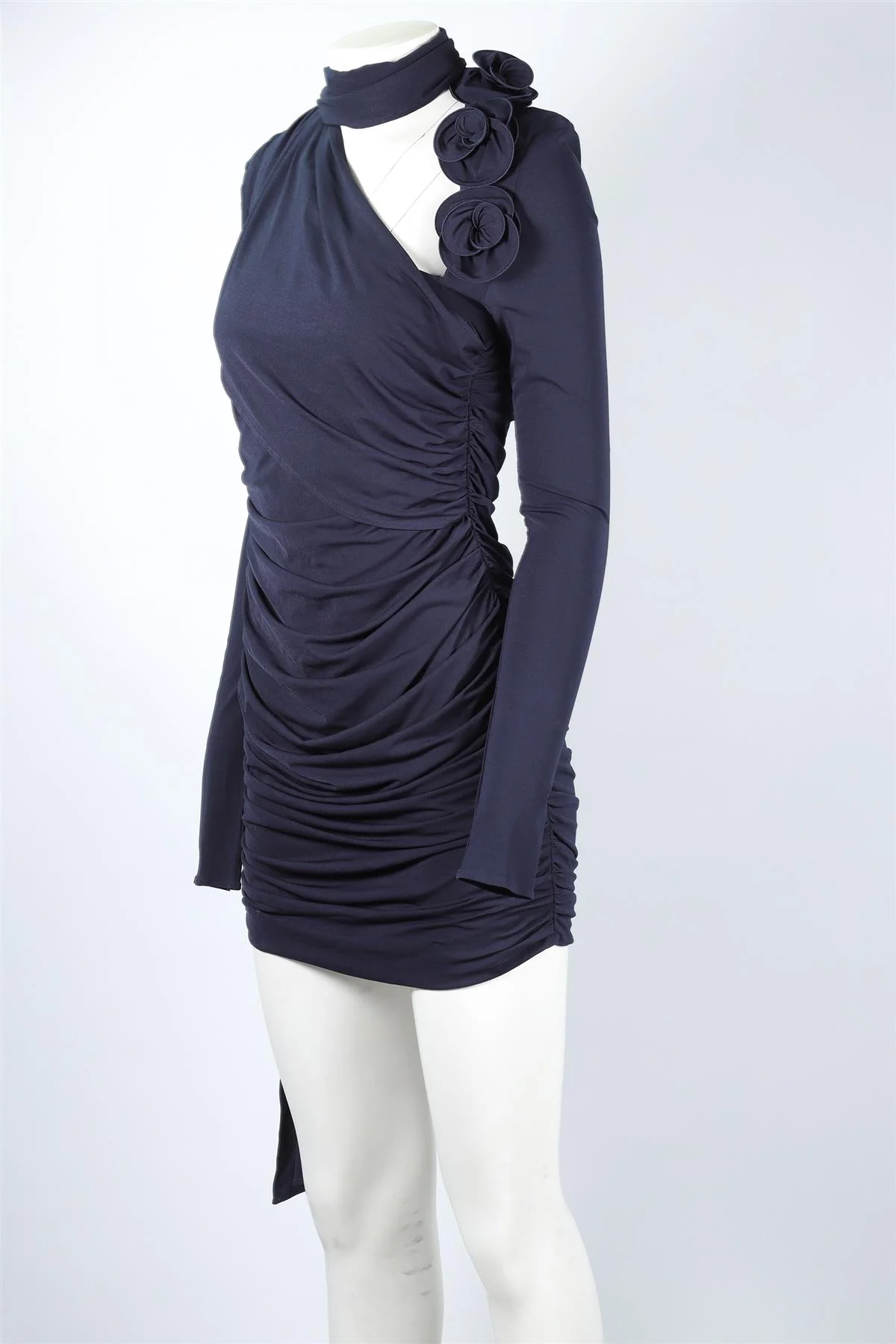 MAGDA BUTRYM NAVY JERSEY MINI DRESS FR 40 UK 12 - Image 3