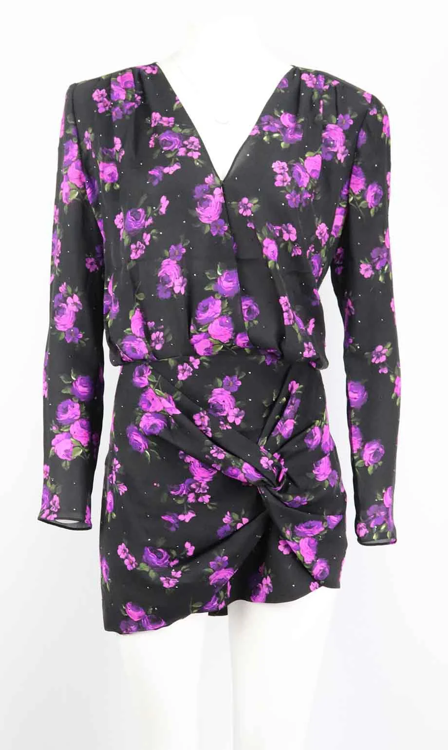 MAGDA BUTRYM PESARO FLORAL PRINT SILK MINI DRESS FR 40 UK 12 - Image 2