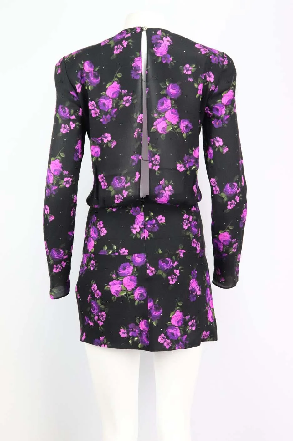 MAGDA BUTRYM PESARO FLORAL PRINT SILK MINI DRESS FR 40 UK 12 - Image 4