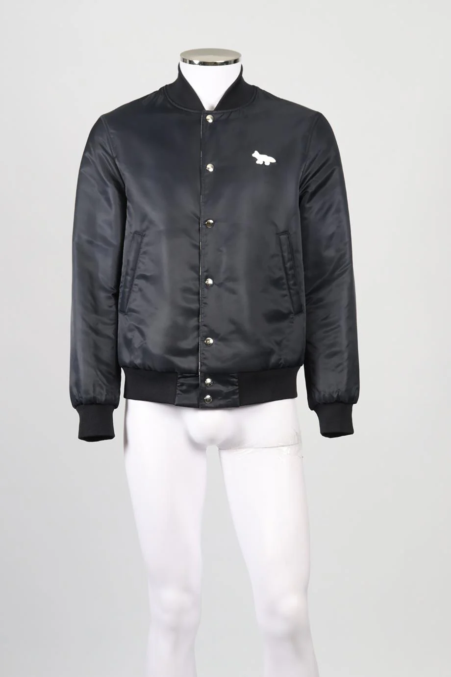 MAISON KITSUNE MEN'S REVERSIBLE WOOL BLEND BOMBER JACKET SMALL - Image 3