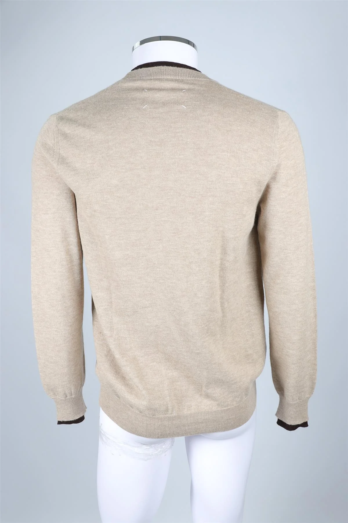 MAISON MARGIELA BEIGE MEN'S WOOL CARDIGAN SMALL - Image 4