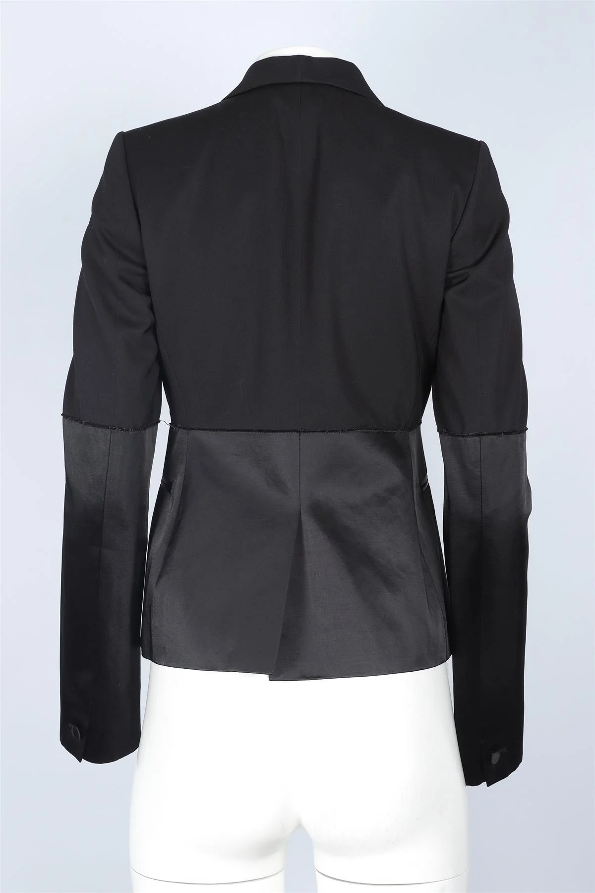 MAISON MARGIELA BLACK SATIN BLAZER IT 40 UK 8 - Image 4