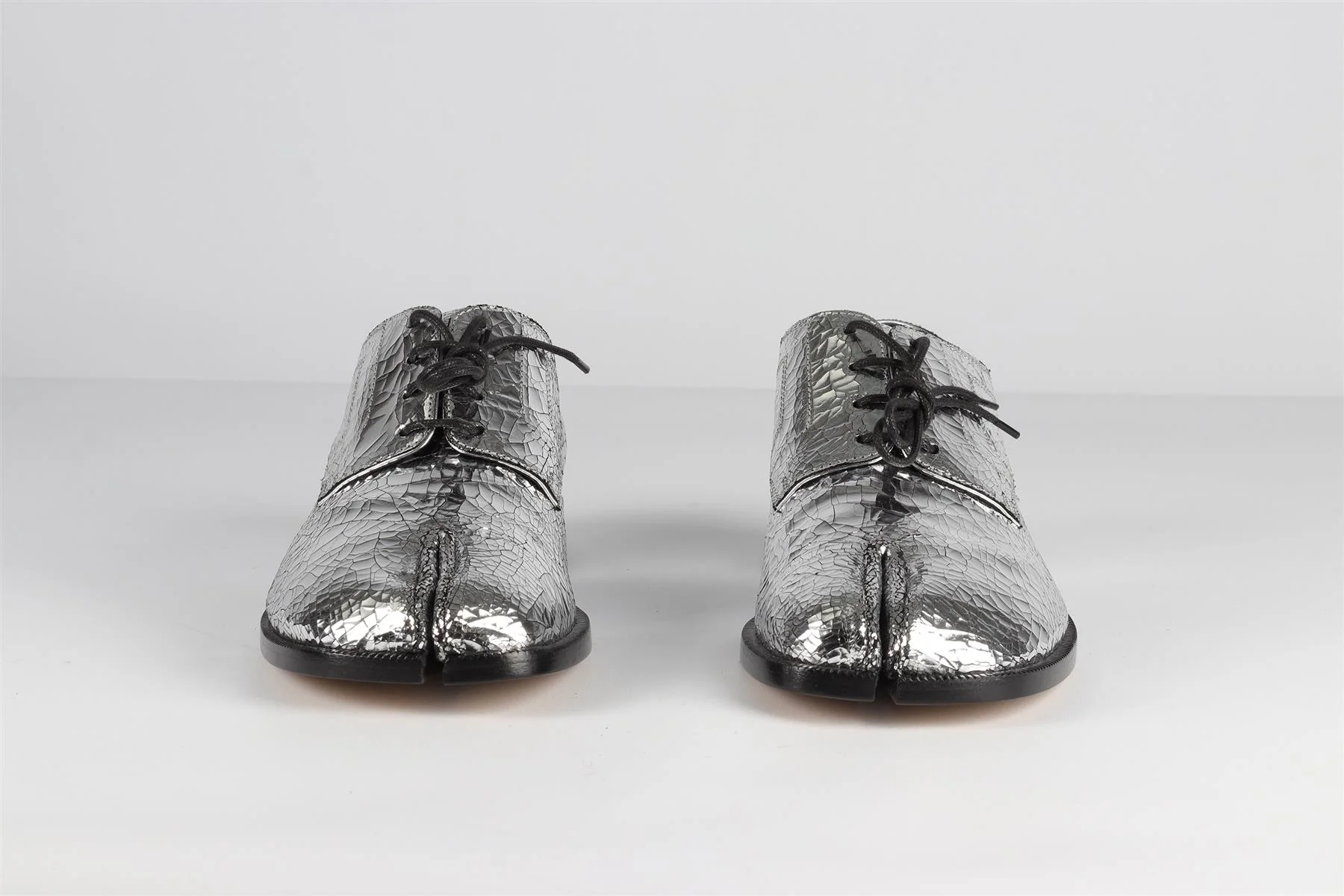 MAISON MARGIELA SILVER TABI LEATHER LOAFERS EU 39.5 UK 6.5 US 9.5 - Image 3