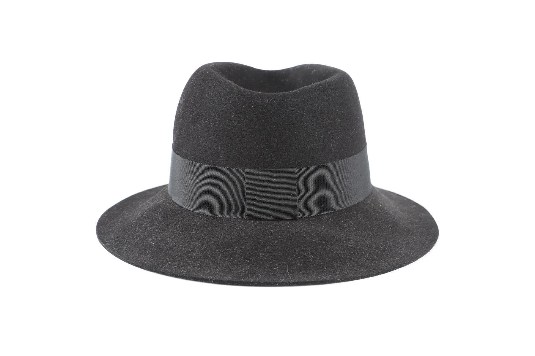 MAISON MICHEL BLACK WOOL HAT MEDIUM - Image 5