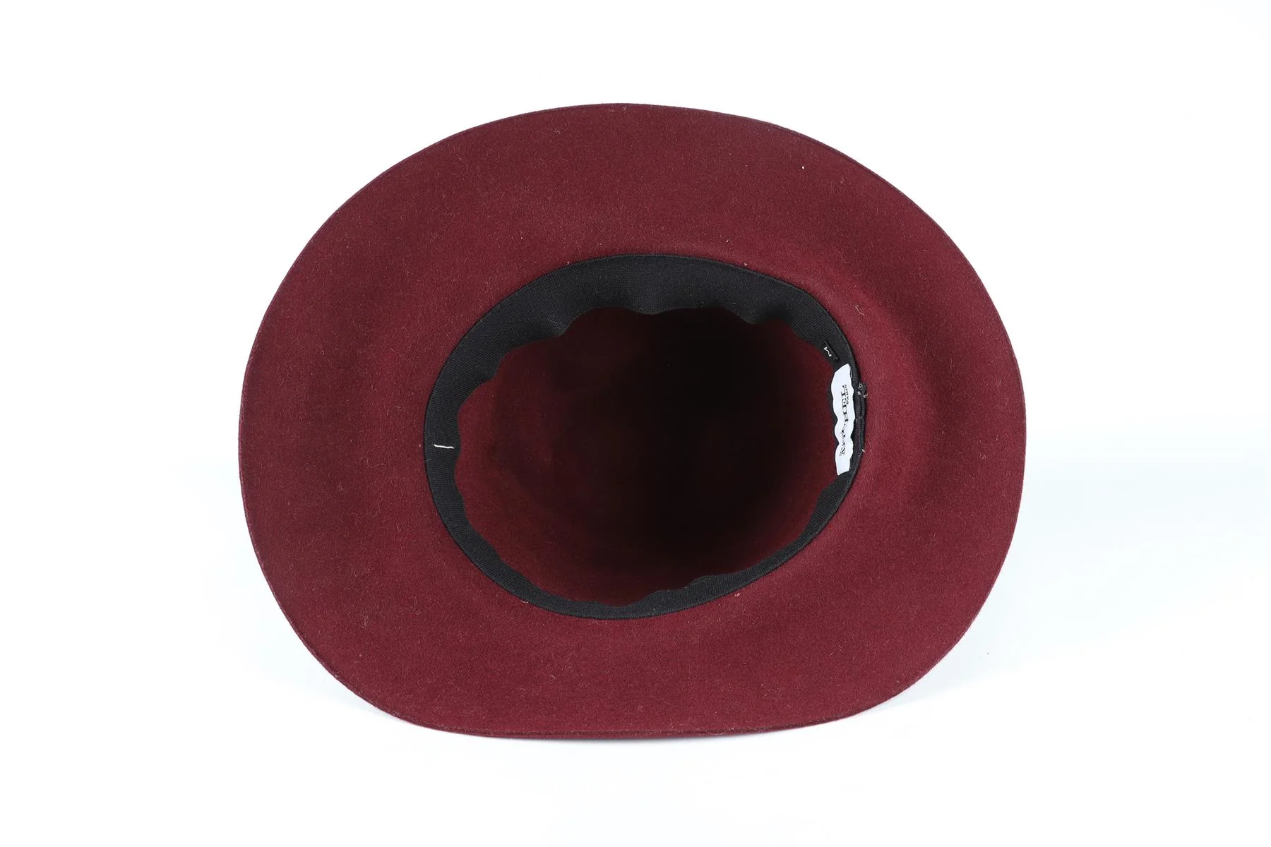 MAISON MICHEL BURGUNDY WOOL HAT MEDIUM - Image 7