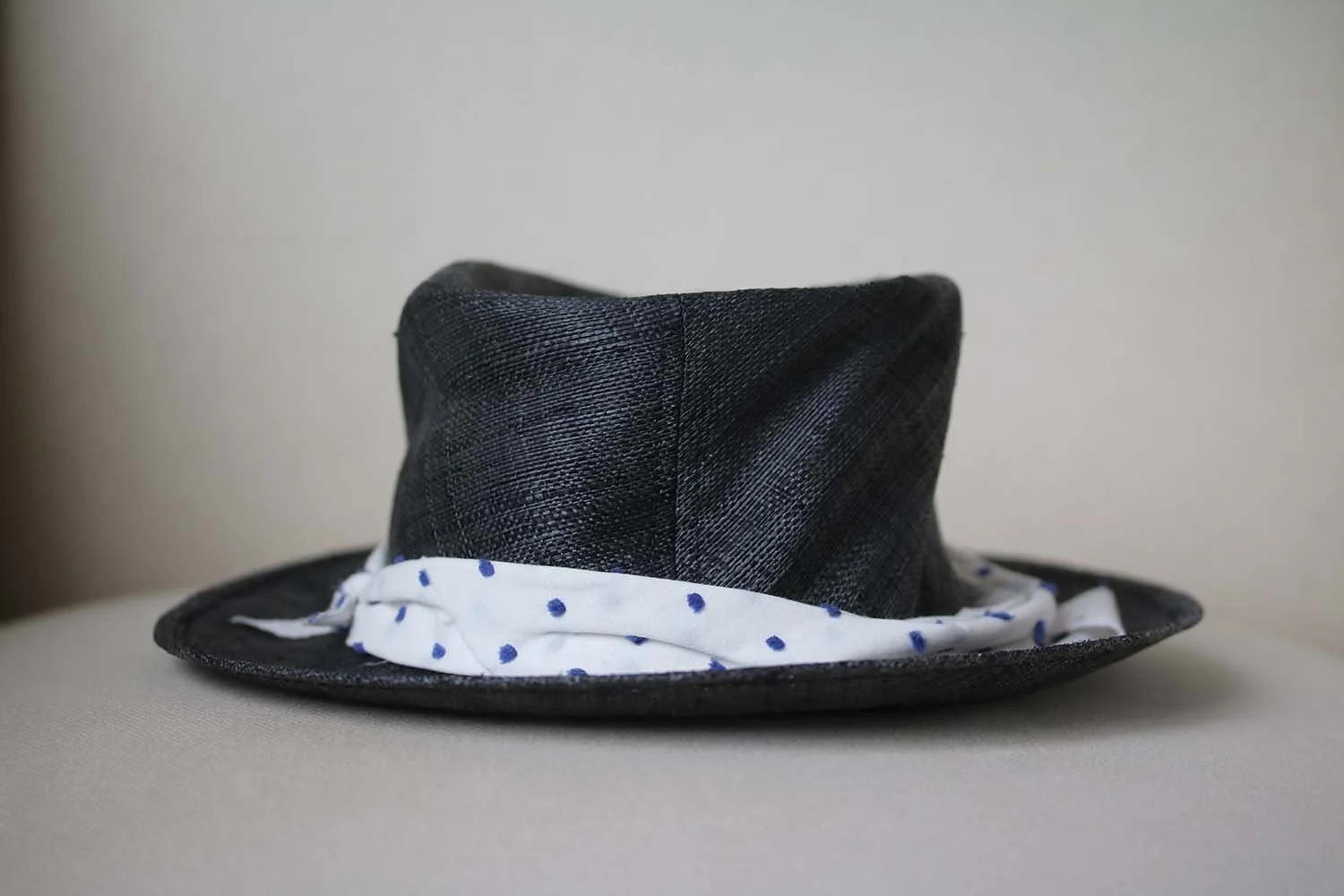 MAISON MICHEL ED STRAW HAT WITH POLKA DOT BAND - Image 4