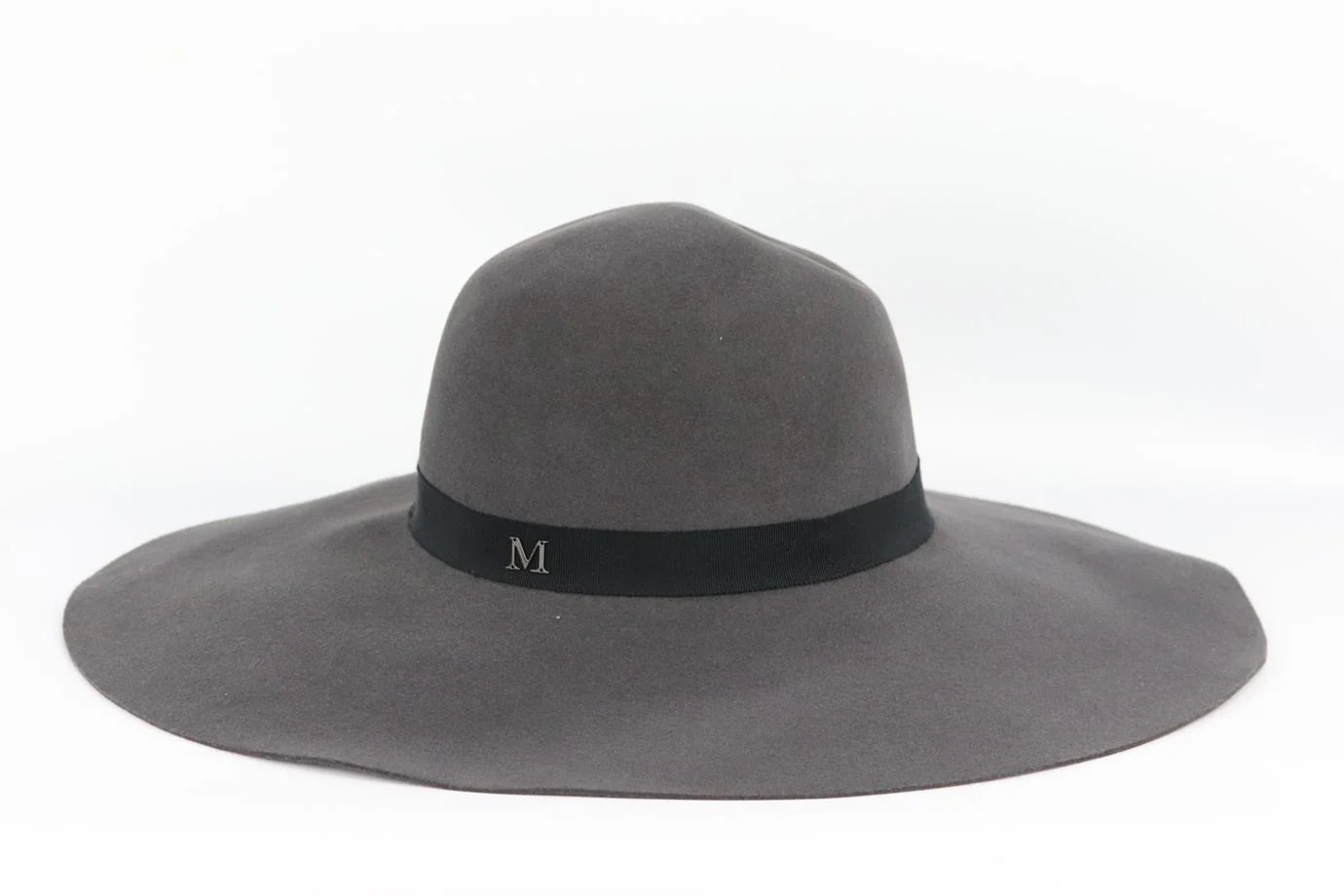 MAISON MICHEL GROSGRAIN TRIMMED WOOL FELT FEDORA MEDIUM - Image 3