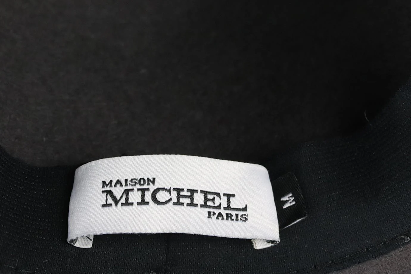 MAISON MICHEL GROSGRAIN TRIMMED WOOL FELT FEDORA MEDIUM - Image 5