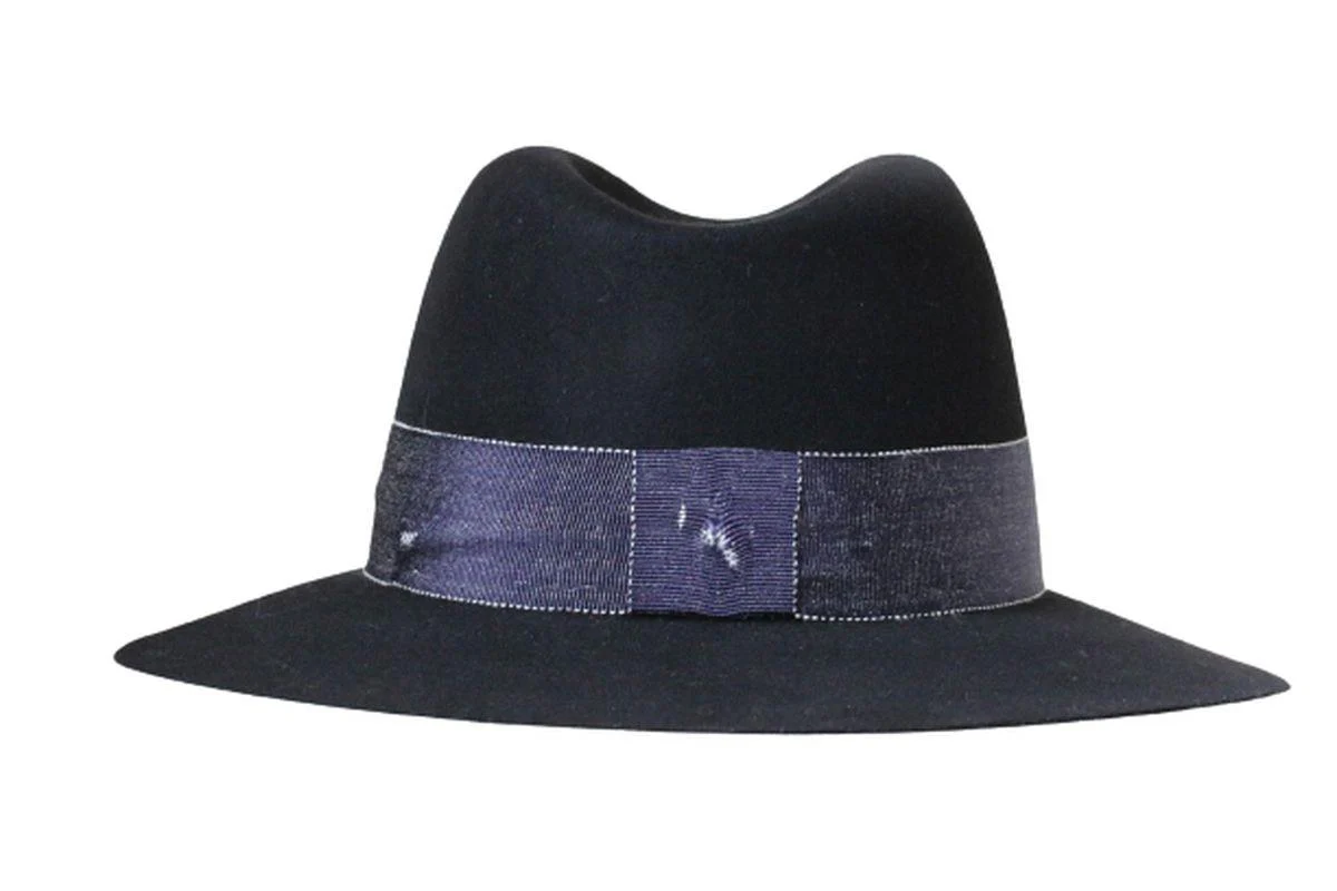 MAISON MICHEL HENRIETTA RABBIT FELT FEDORA HAT MEDIUM
