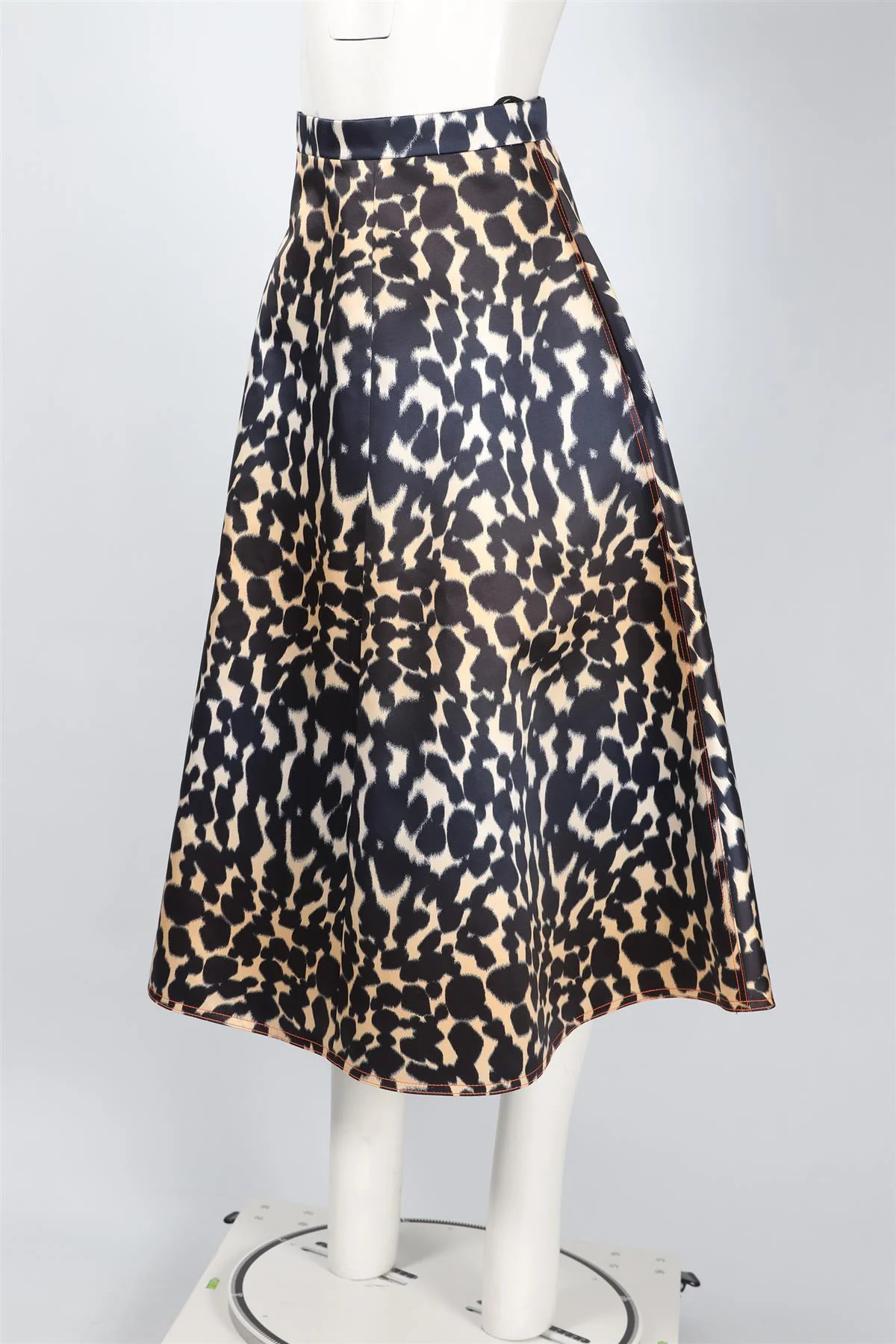 MAISON RABIH KAYROUZ BLACK SATIN MAXI SKIRT FR 36 UK 8 - Image 3