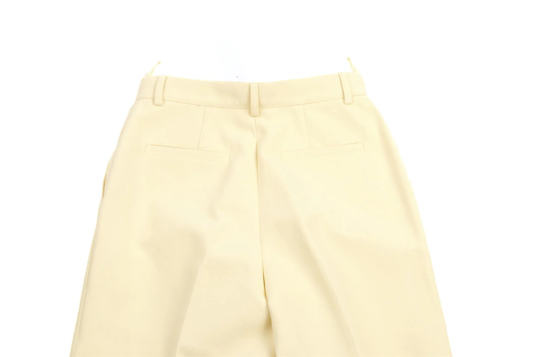 MAISON RABIH KAYROUZ CREAM COTTON STRAIGHT LEG PANTS IT 36 UK 4 - Image 5