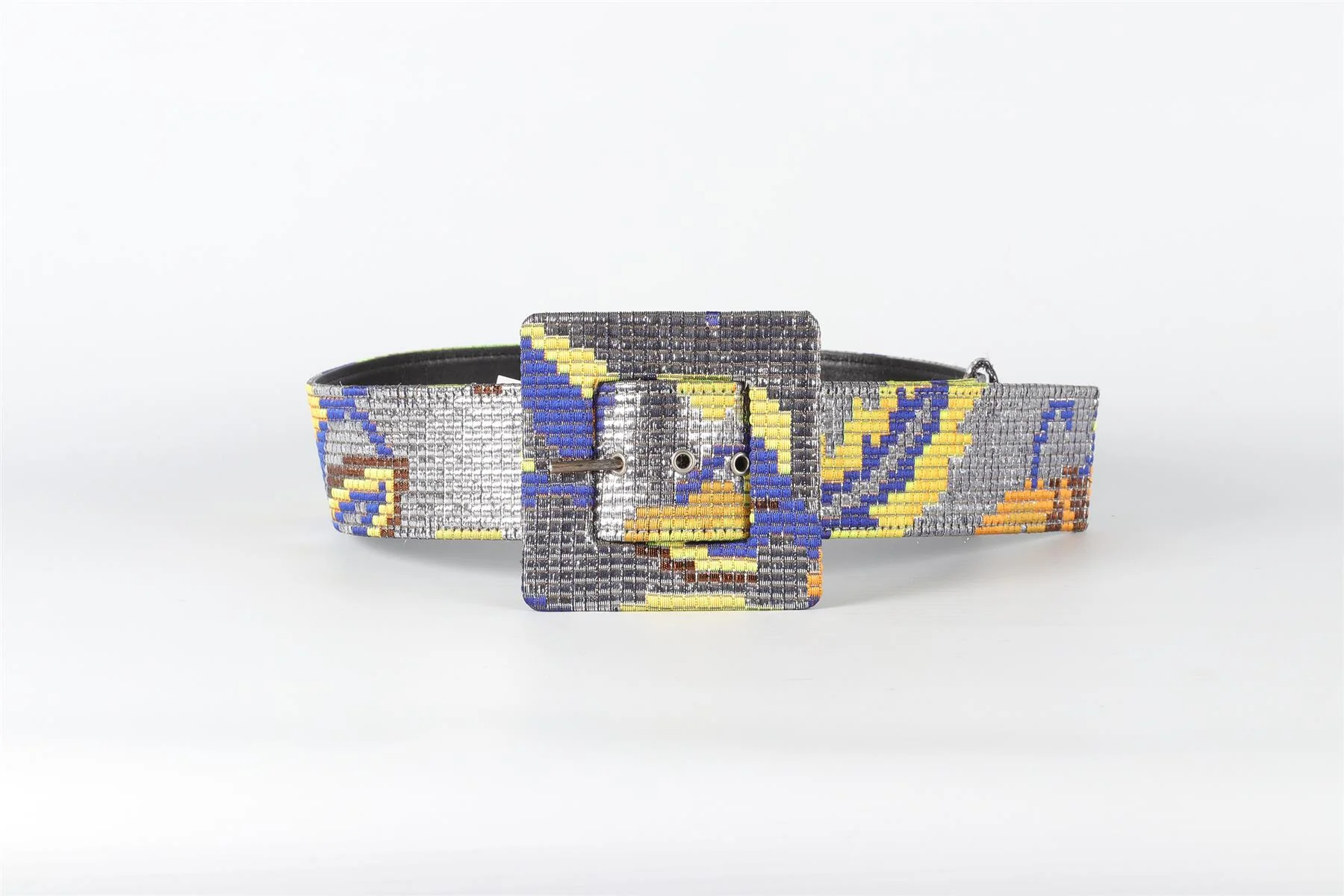 MAISON RABIH KAYROUZ SILVER FABRIC WAIST BELT - Image 2