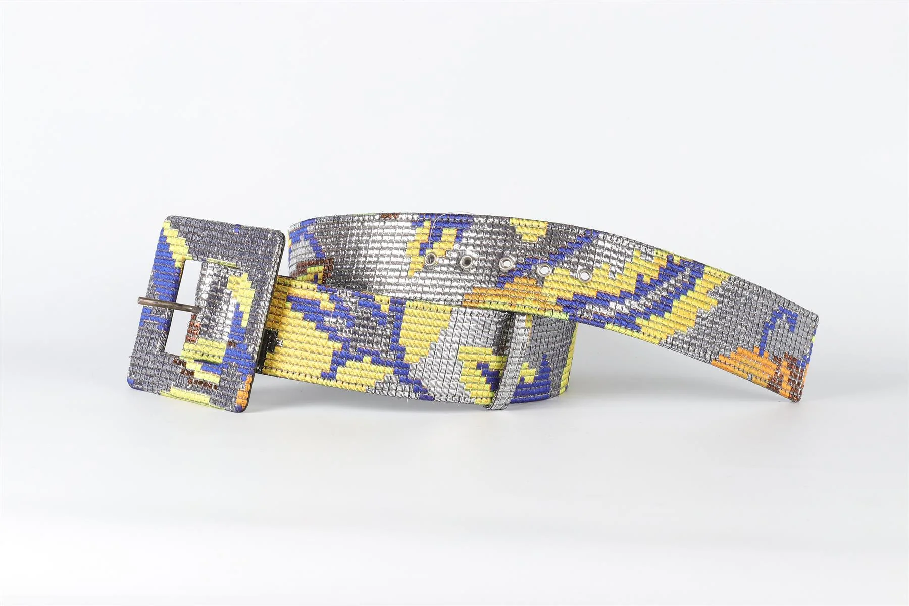 MAISON RABIH KAYROUZ SILVER FABRIC WAIST BELT - Image 3