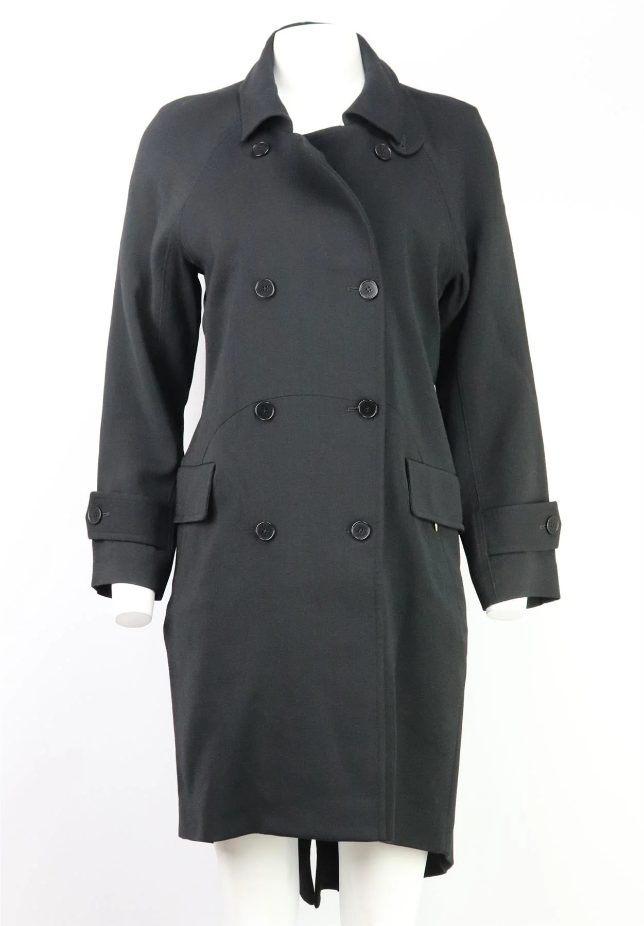 MAIYET DOUBLE BREASTED TRENCH CREPE COAT US 2 UK 6 - Image 2